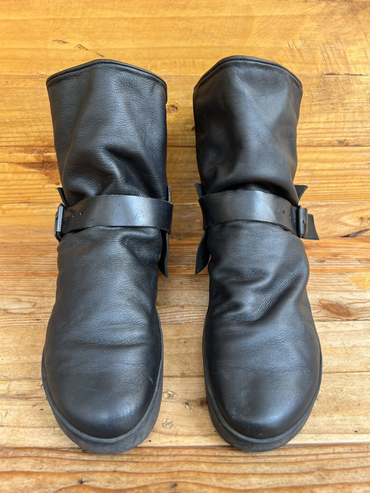 Trippen Trippen Rectangle Men’s Black leather Buckle Boots Size US 10 / IT 40 - 5 Thumbnail