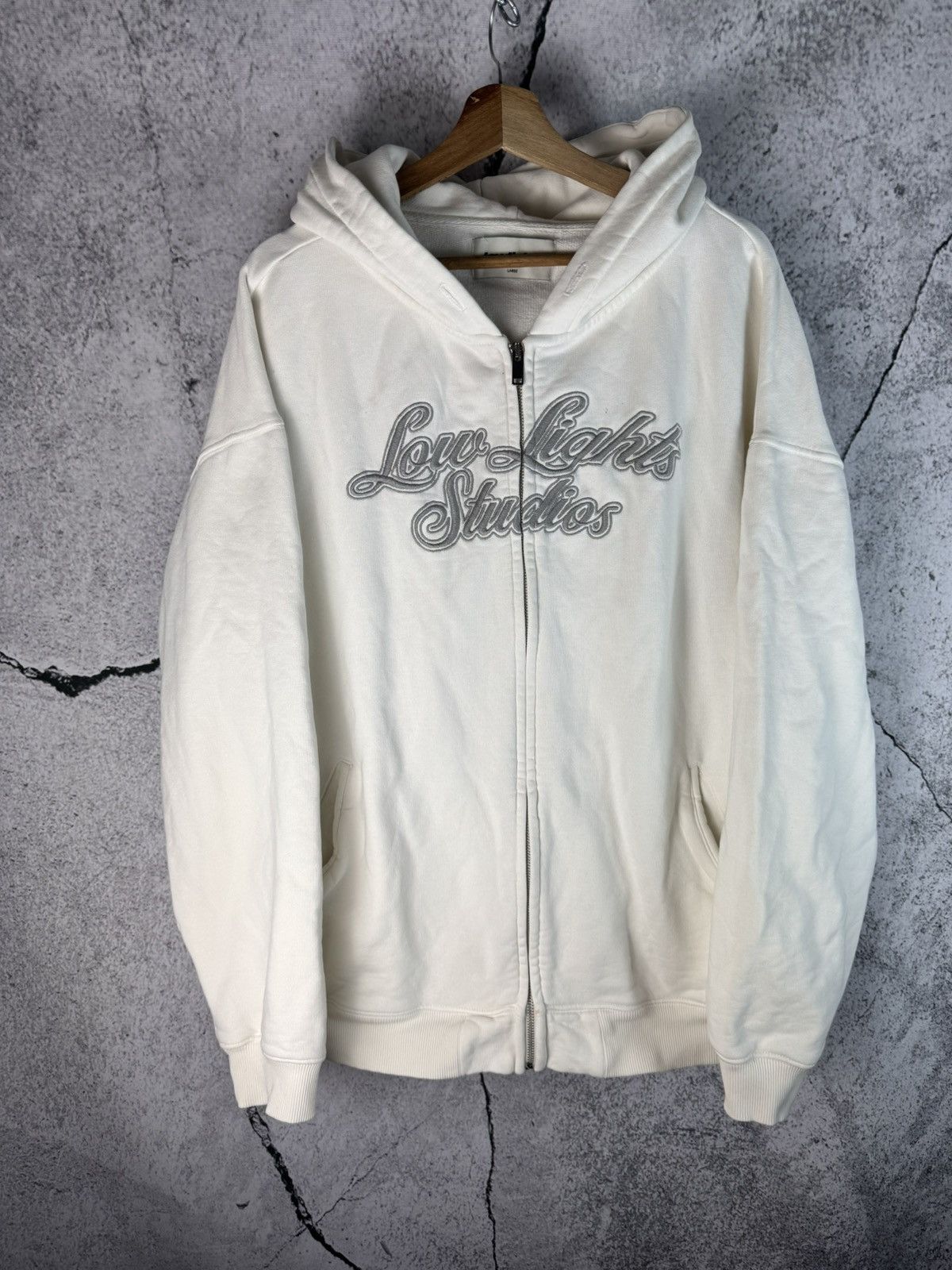 Japanese Brand Low Lights Studios oversized hoodie White zip up Size US L / EU 52-54 / 3 - 1 Thumbnail