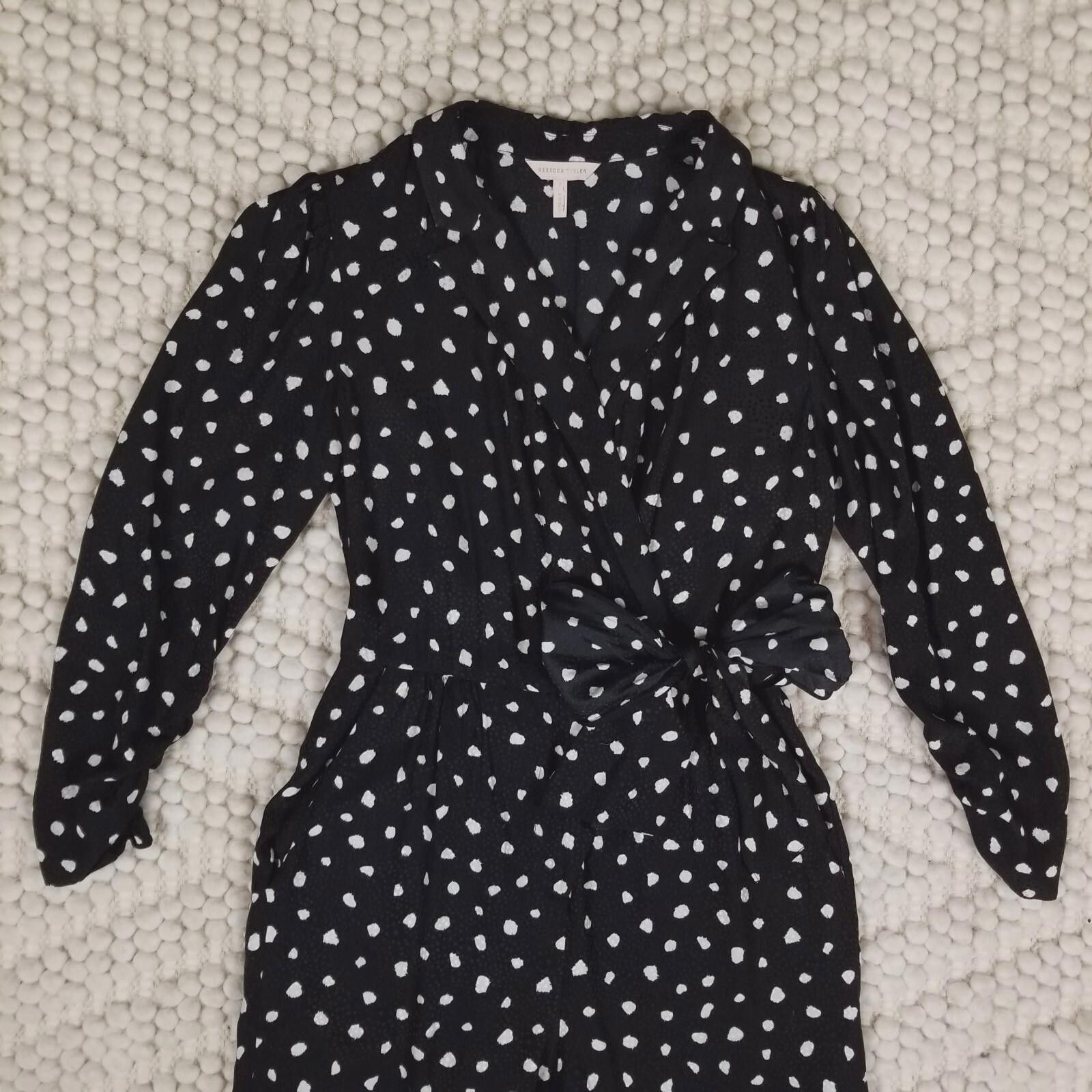 Rebecca Taylor Rebecca Taylor Nova Dot Jacquard Silk Blend Jumpsuit 2 Size 26" / US 2 / IT 38 - 9 Thumbnail