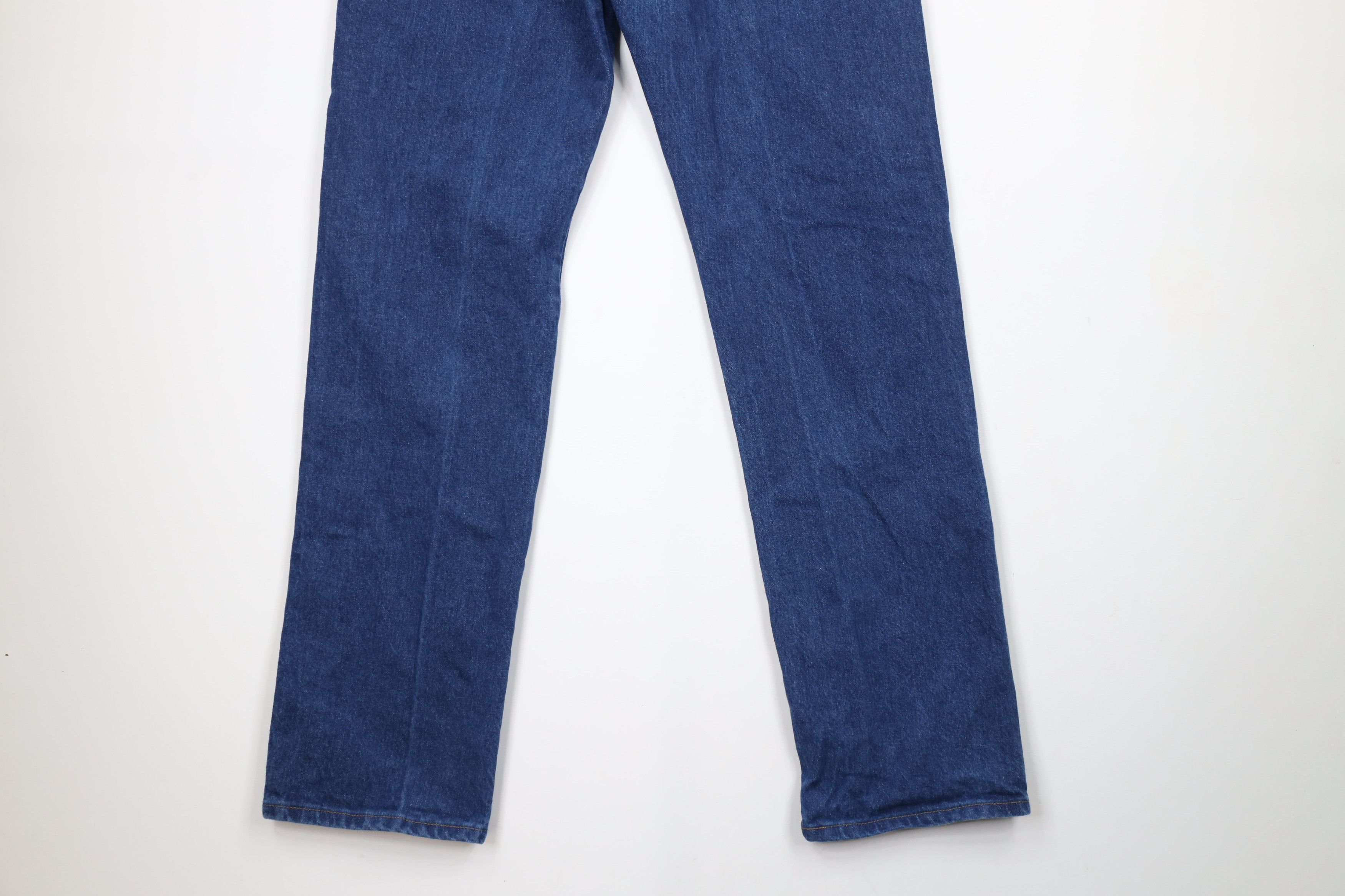 Vintage × Wrangler Vintage 90s Wrangler Spell Out Straight Leg Denim Jeans Blue Size US 35 - 11 Thumbnail