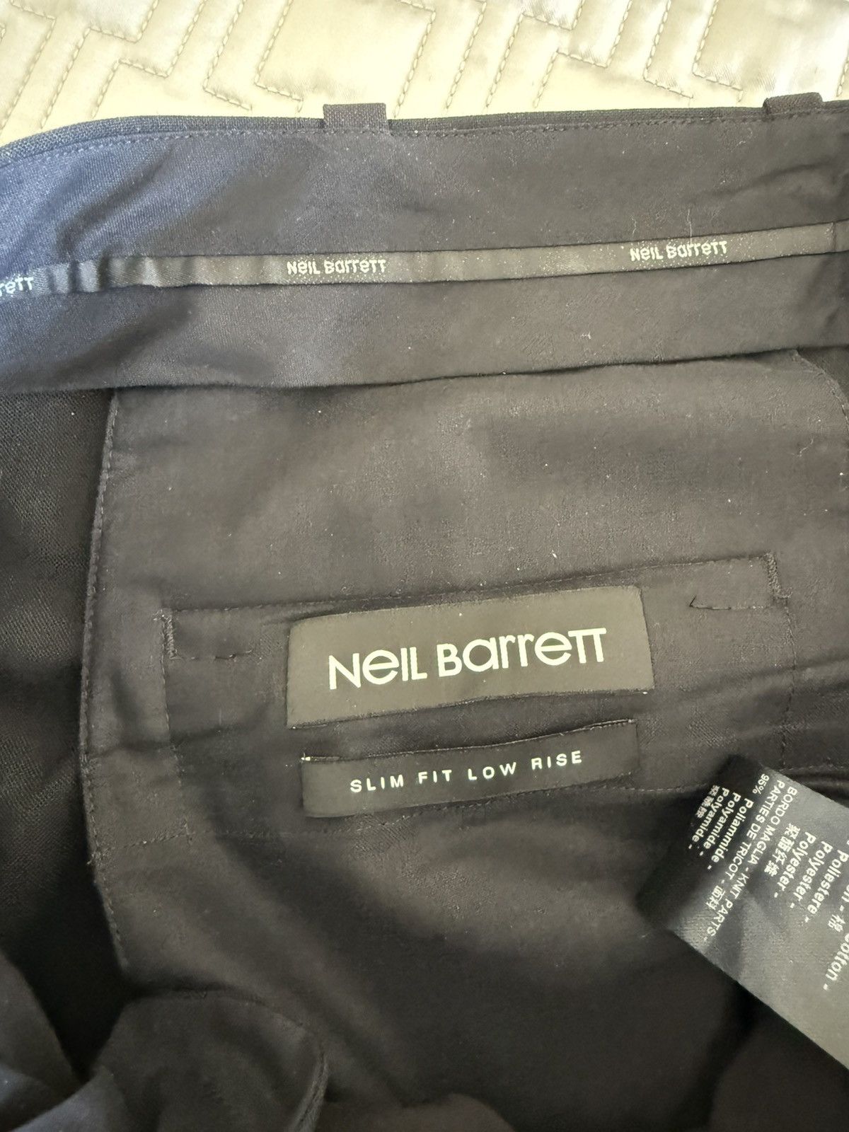 Neil Barrett Neil Barrett Men Black Cropped Pants Size 32 Size US 32 / EU 48 - 3 Thumbnail