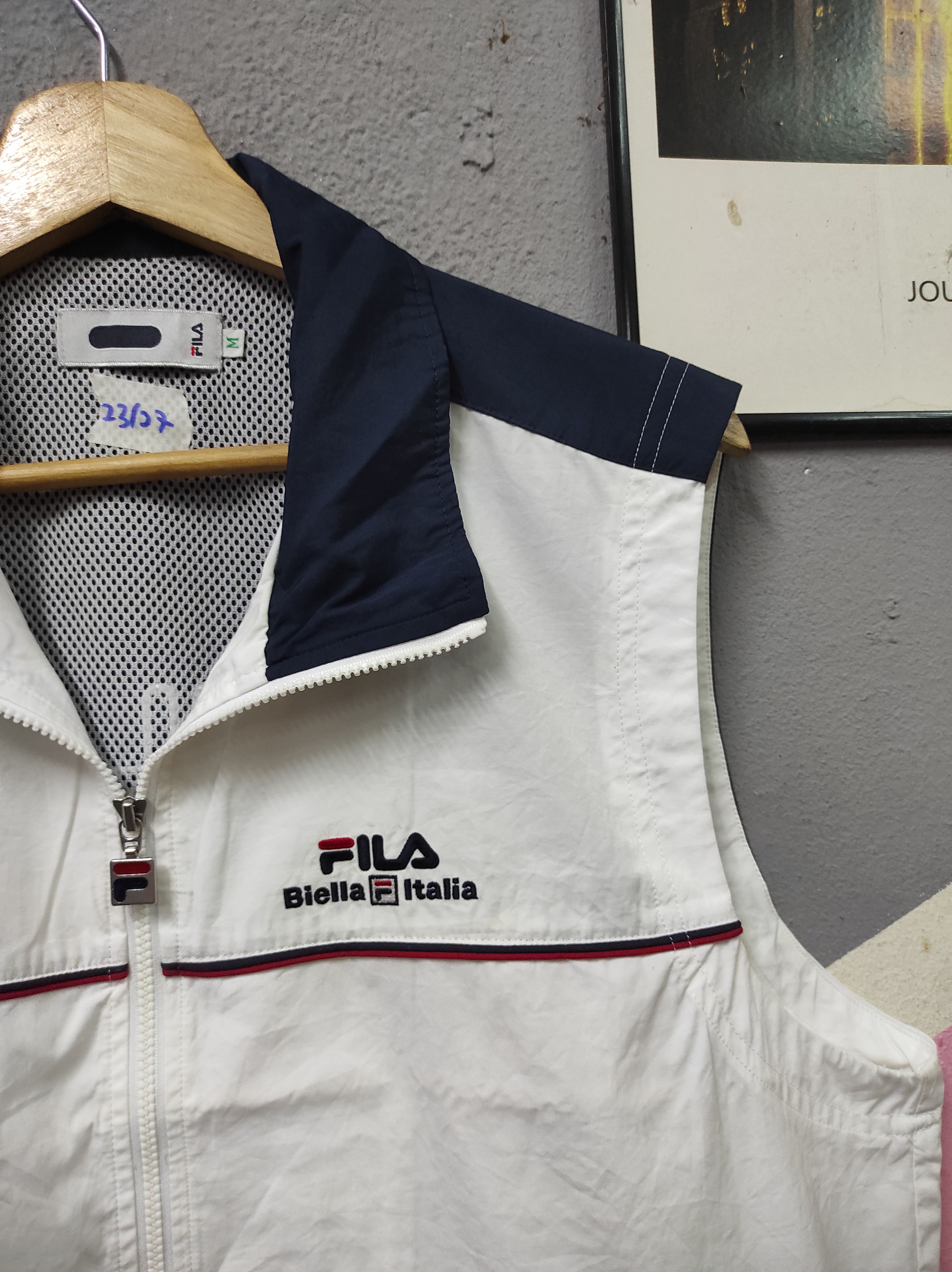 Fila × Japanese Brand FILA BIELLA ITALIA EMBROIDERY VEST JACKET SLEEVELESS Size US M / EU 48-50 / 2 - 4 Thumbnail