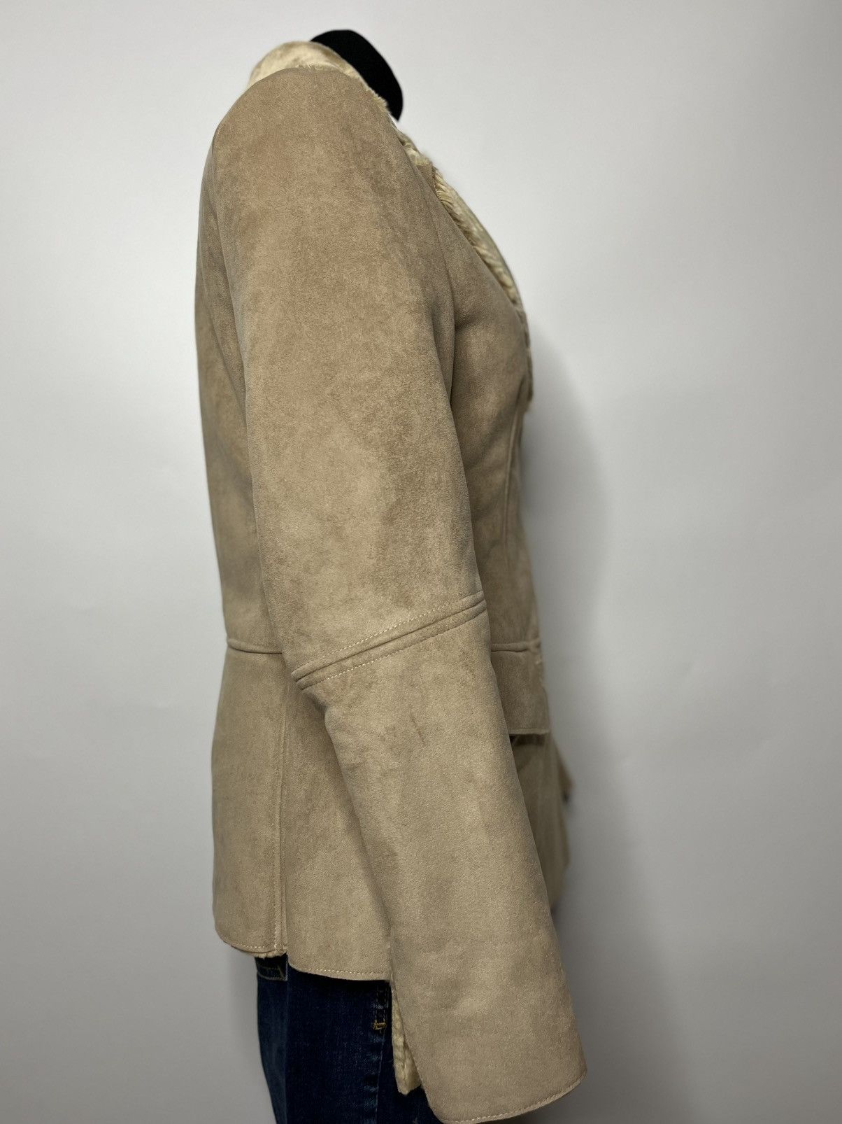 CINQUE Beige women's sheepskin coat artificial soft fur Cinque 36 Size S / US 4 / IT 40 - 2 Thumbnail