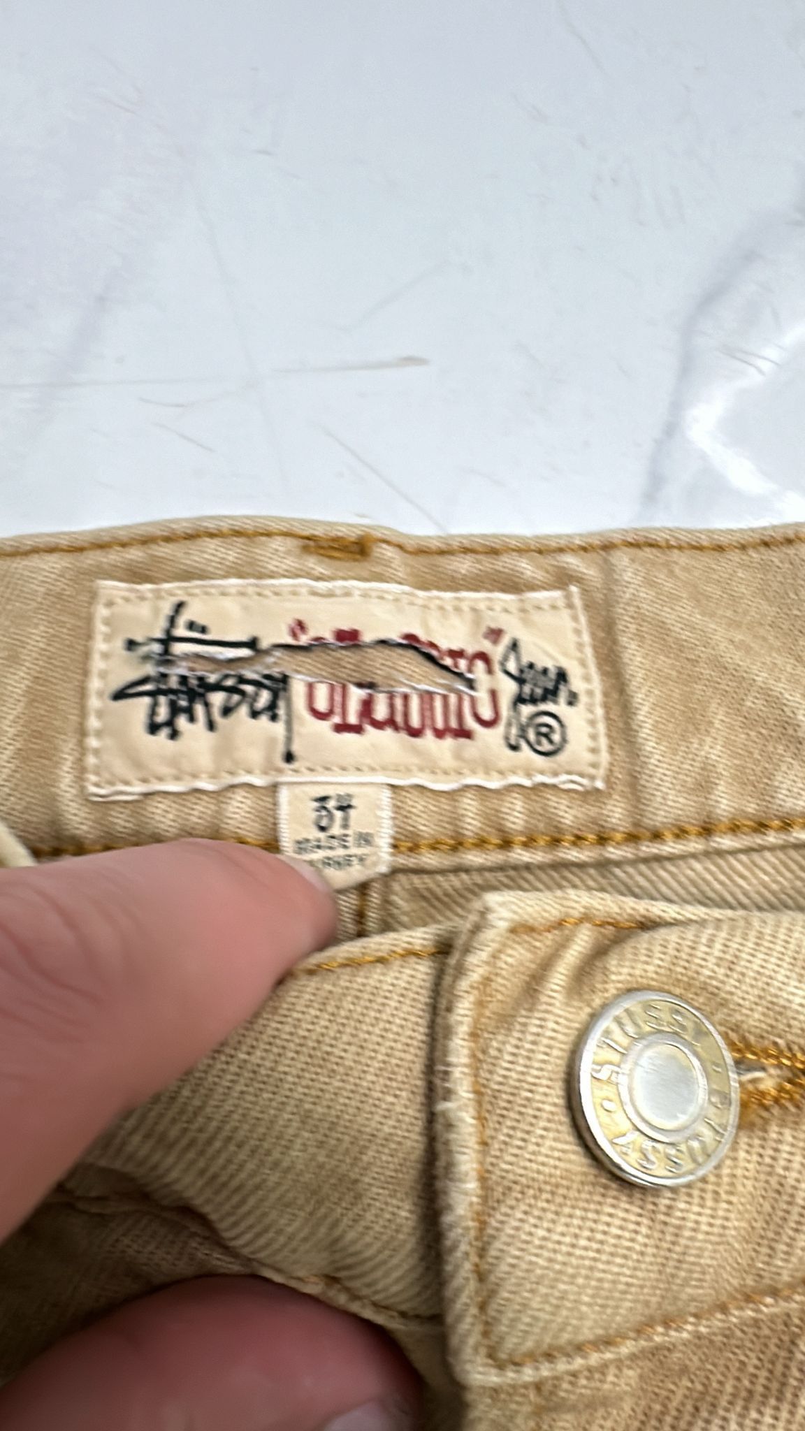 Stussy × Vintage Stüssy Classic Jean Sand Size 34 Size US 34 / EU 50 - 6 Thumbnail