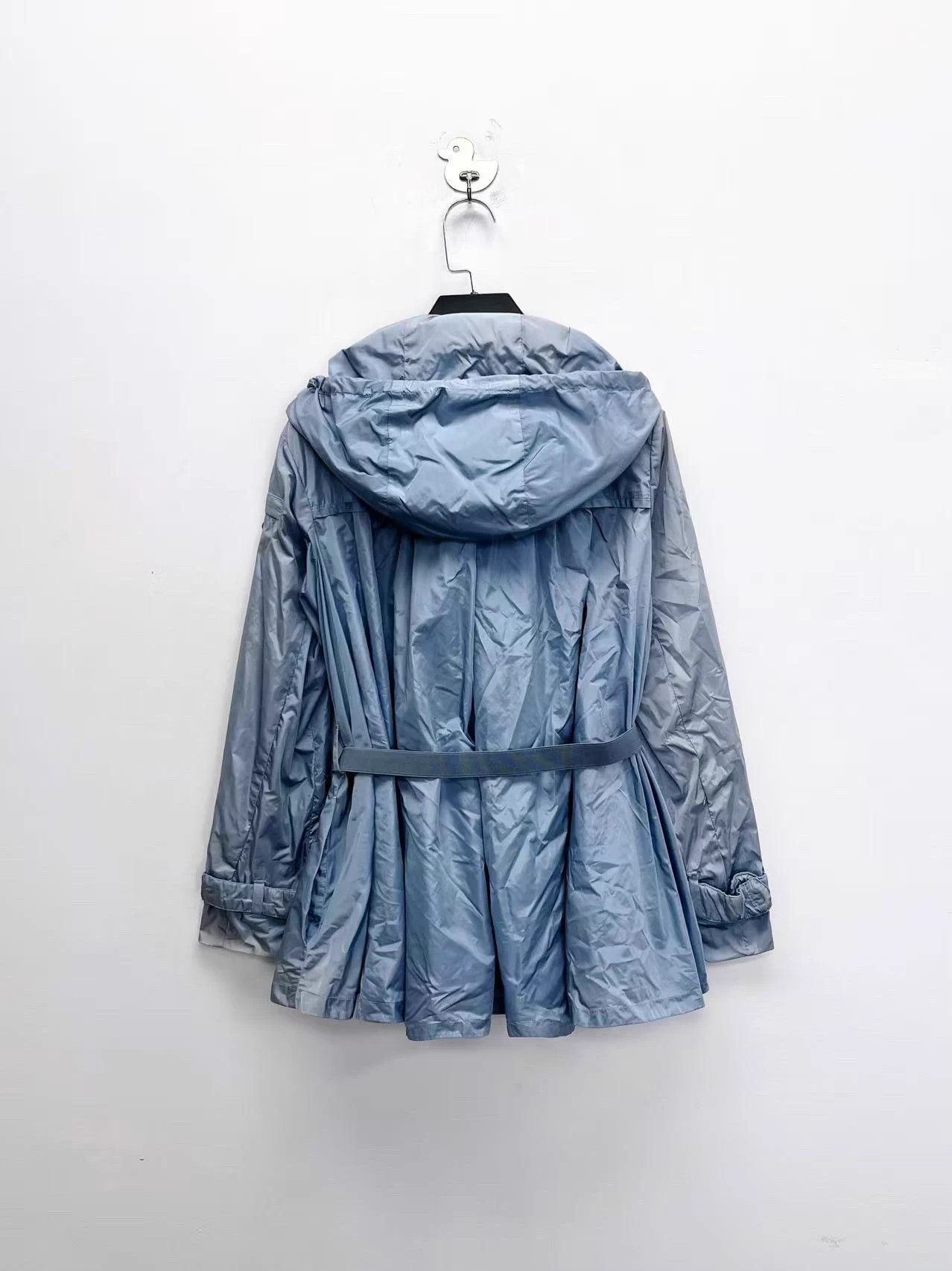 Prada Prada sky blue metal triangle zip hooded nylon jacket Size M / US 6-8 / IT 42-44 - 2 Thumbnail