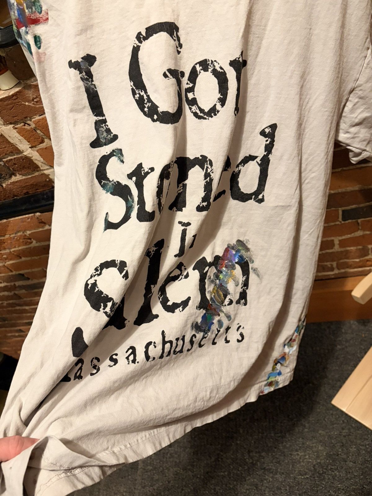 Vintage Custom Paint “I Got Stoned in Salem” Tee Size US XL / EU 56 / 4 - 6 Thumbnail