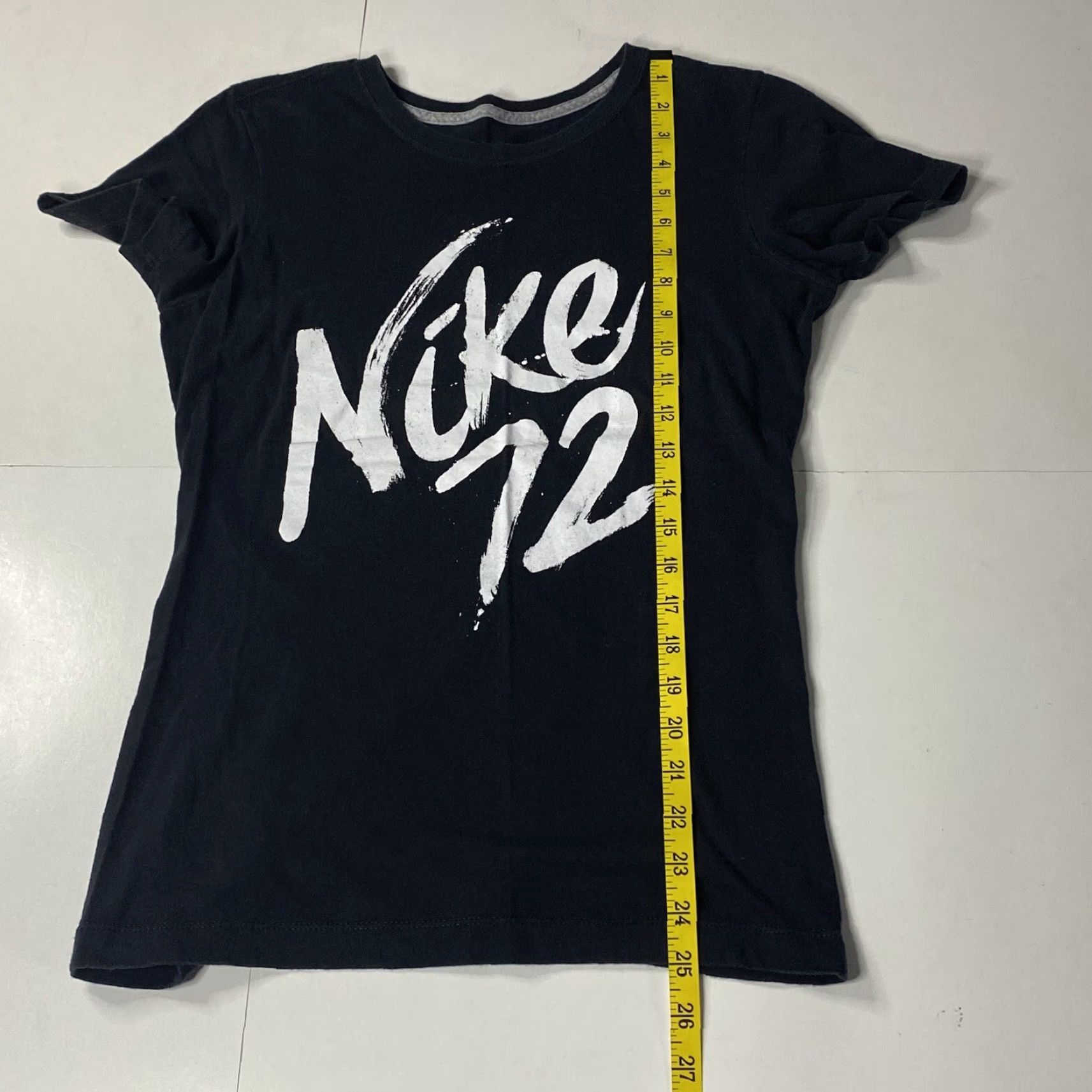 Nike VINTAGE Nike Shirt Womens Medium M Black 1972 T Shirt Short Sleeve Crew Neck Activewear Basketball Sports Slim Fit Size M / US 6-8 / IT 42-44 - 5 Thumbnail