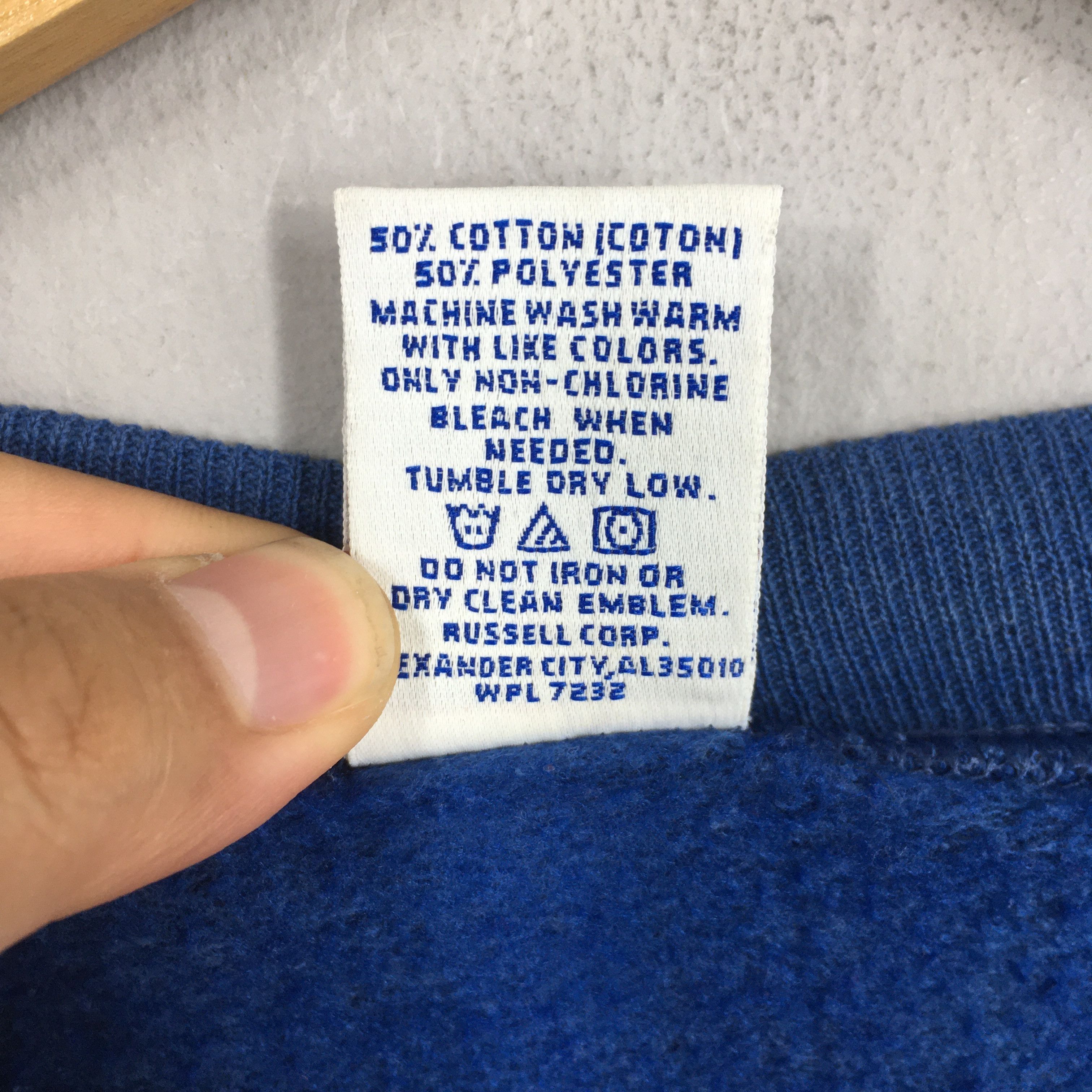 Russell Athletic Vintage 90s Russell Athletic Blue Plain Sweatshirt Large Size US L / EU 52-54 / 3 - 6 Thumbnail