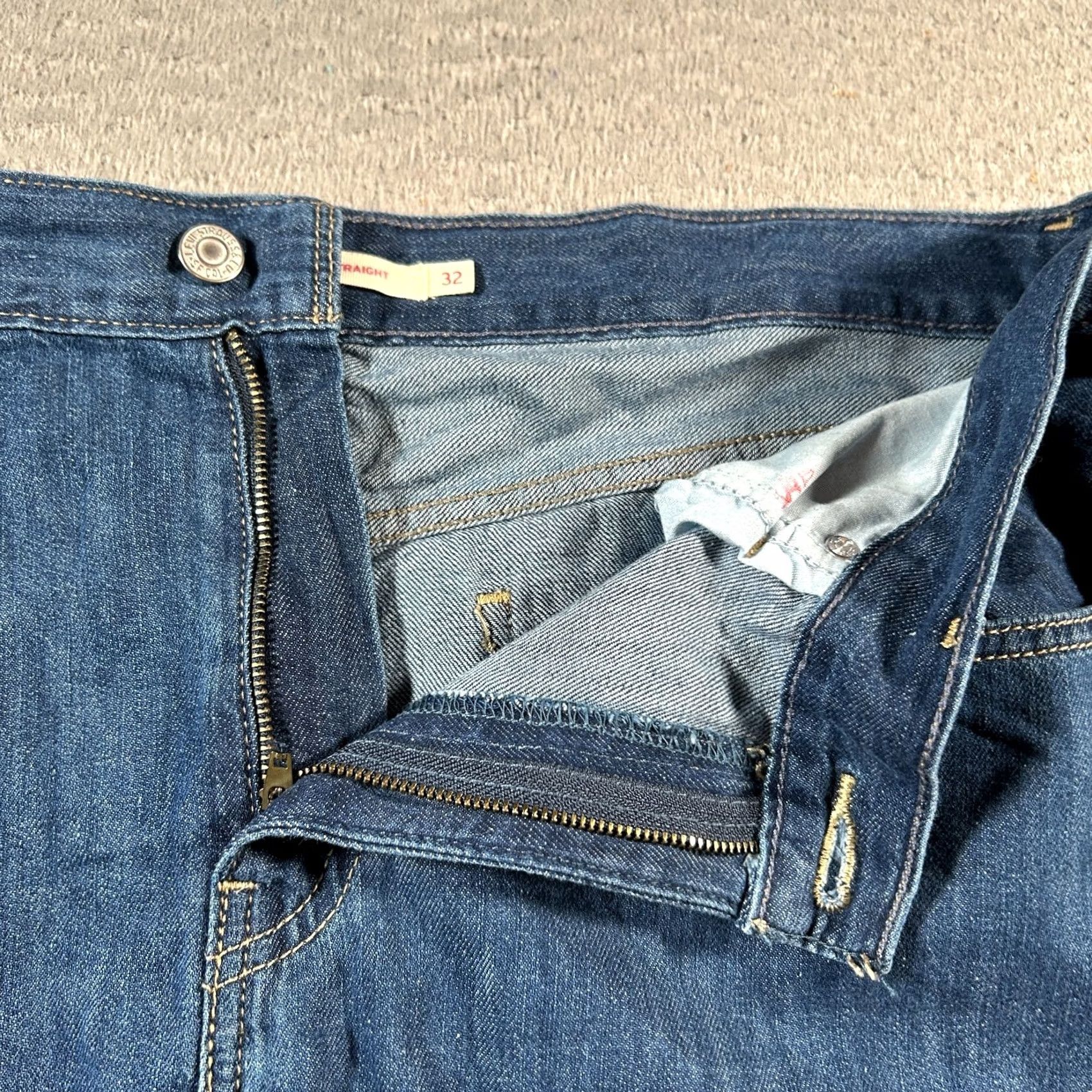 Levi's Levi's Jeans Mens 32 Jeans Blue Levi's Mens Blue Denim Stretch High Rise Straight Leg Size US 32 / EU 48 - 7 Thumbnail