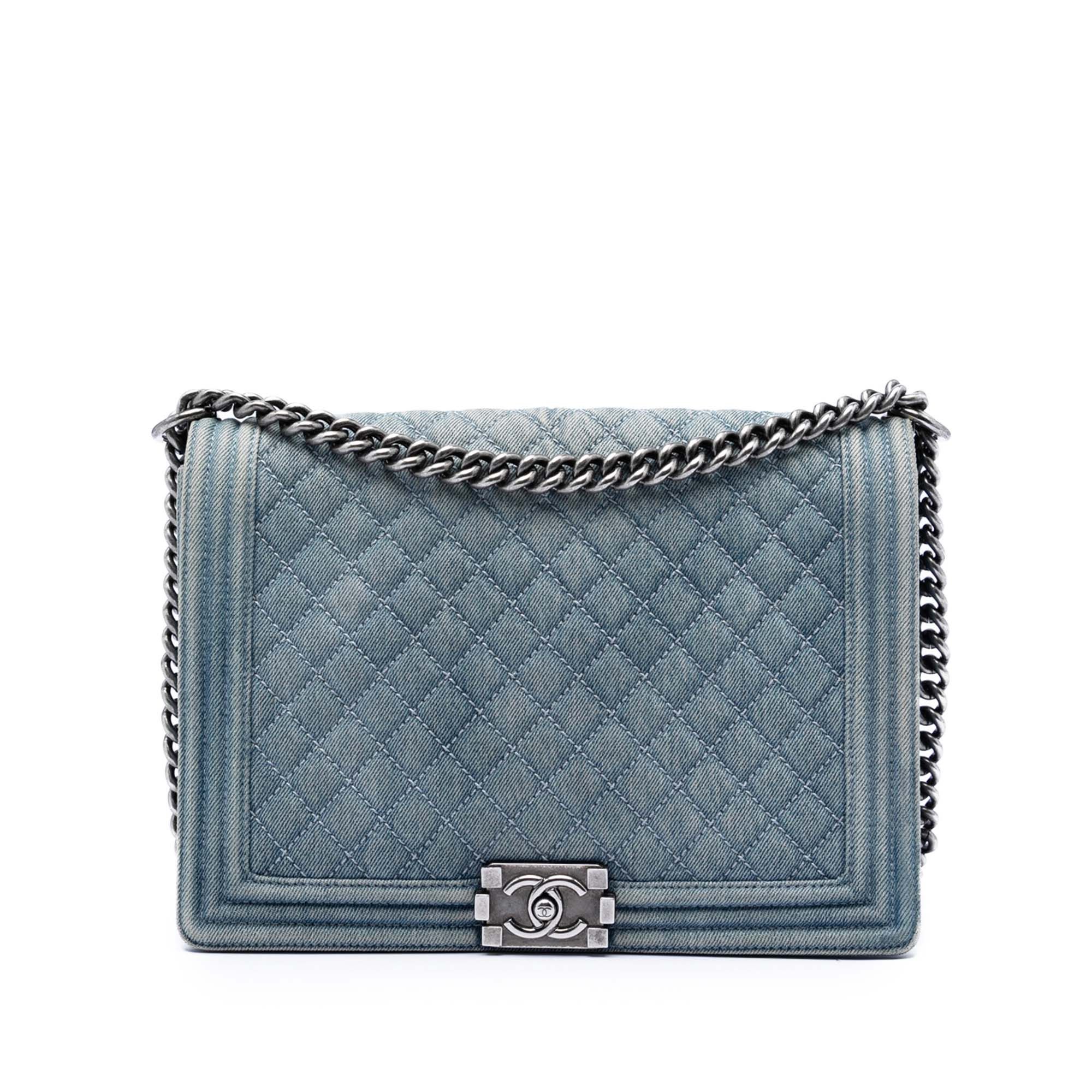 Chanel Large Quilted Denim Boy Flap Size ONE SIZE - 1 Thumbnail