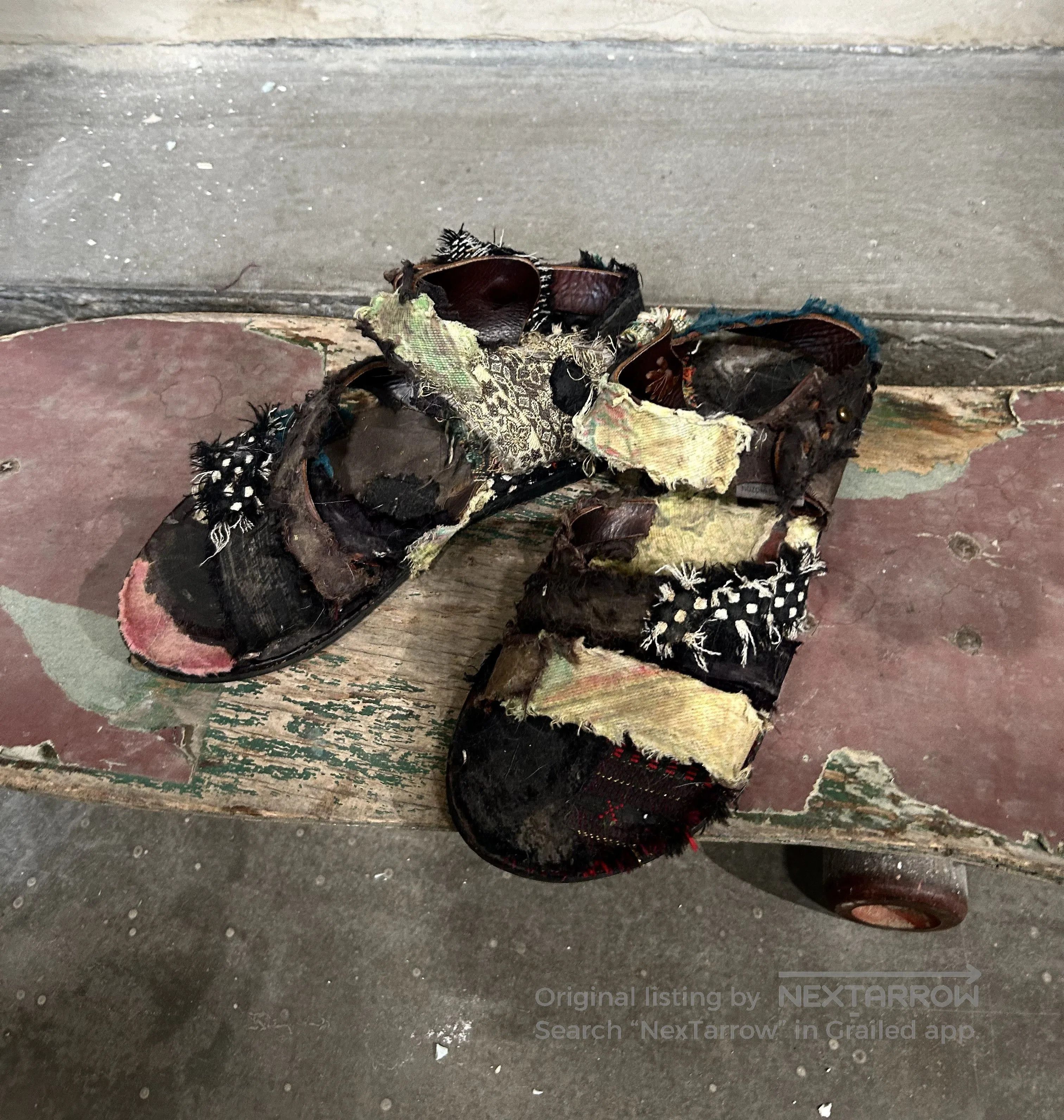 Nozomi Ishiguro Nozomi Ishiguro 00s Distressed Patchwork Sandals. Size US 8 / EU 41 - 4 Thumbnail