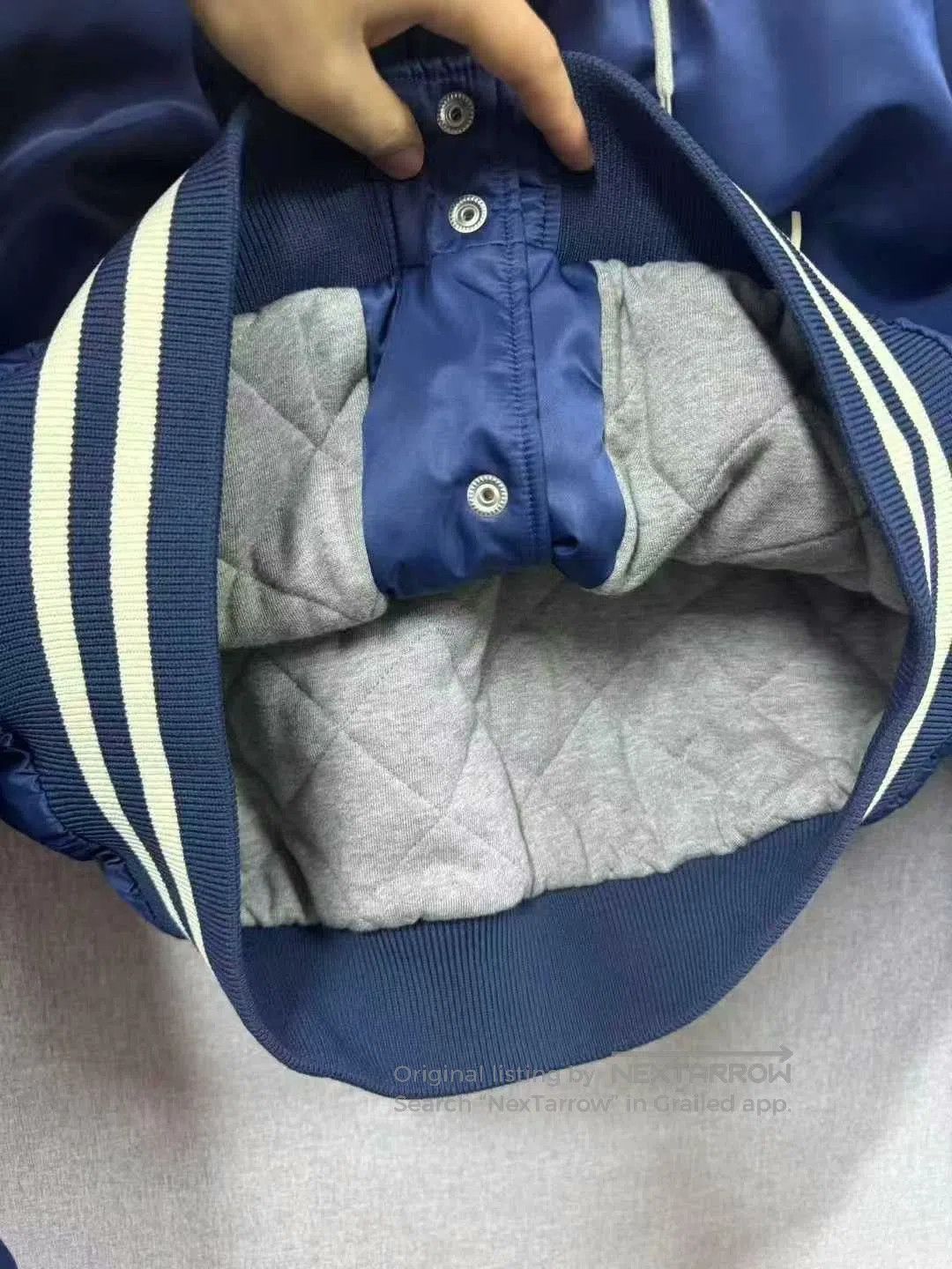 Celine celine deep blue faux layered baseball jacket. Size US L / EU 52-54 / 3 - 7 Thumbnail