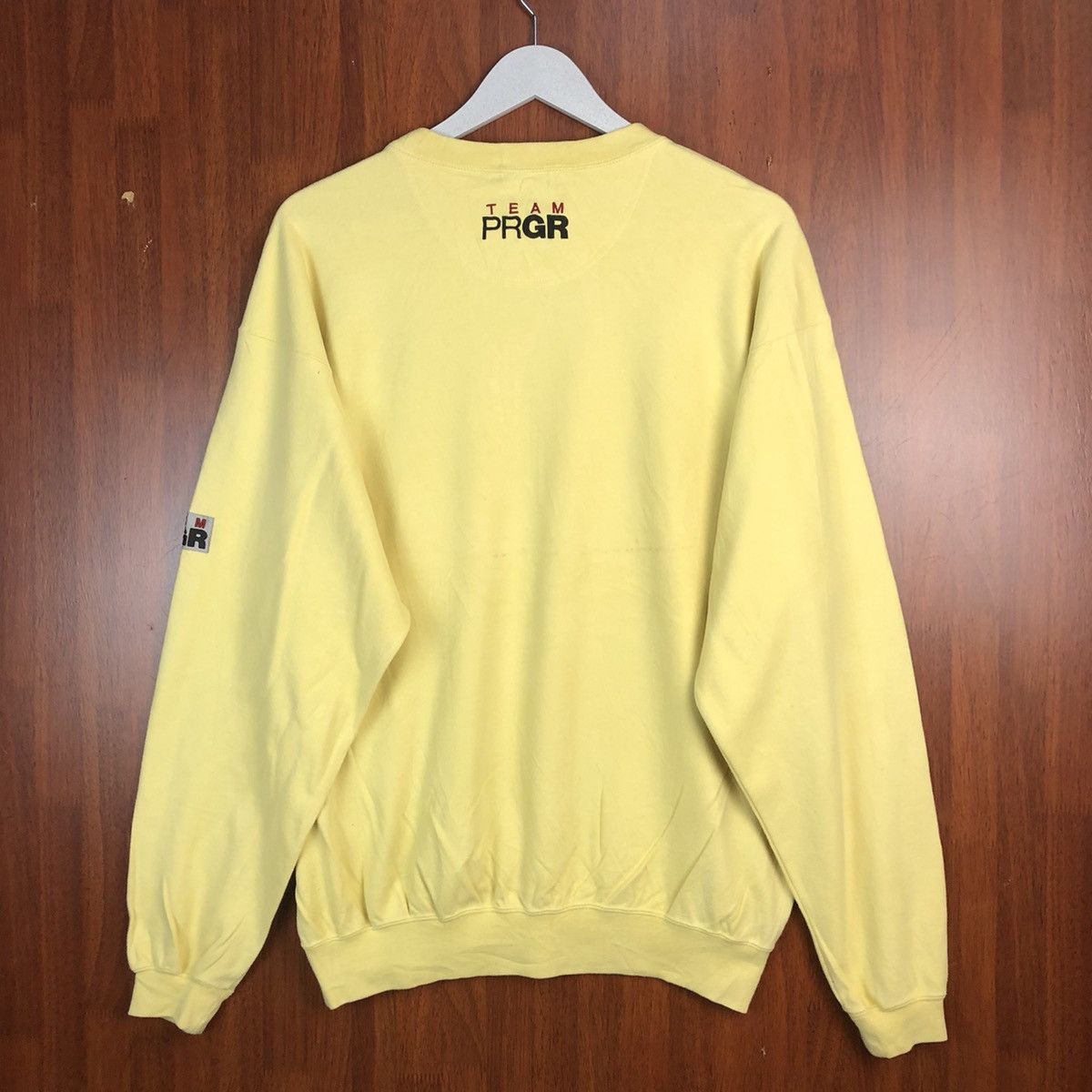 Japanese Brand × Vintage PRGR Yellow Sweatshirt #7547 Size US L / EU 52-54 / 3 - 14 Thumbnail