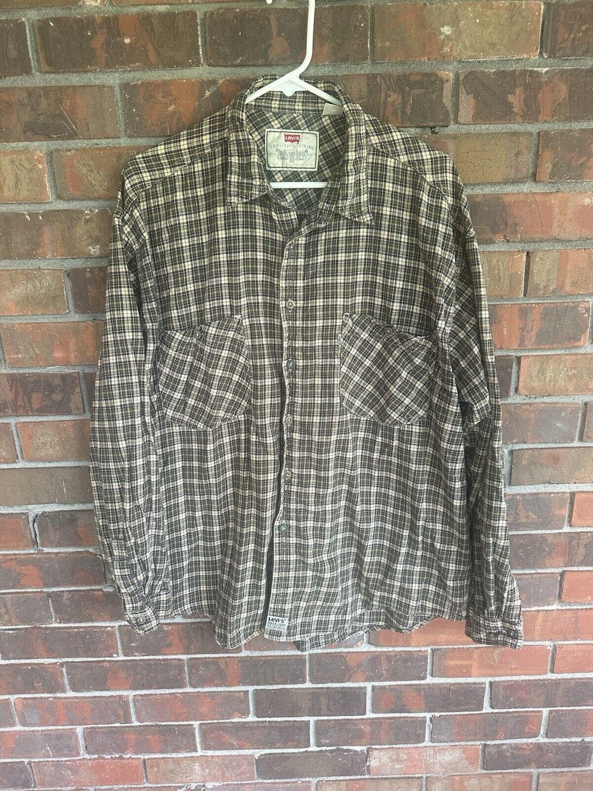 Levi's Vintage Levi's Flannel Shirt XL 1950s Button Up Size US XL / EU 56 / 4 - 3 Thumbnail