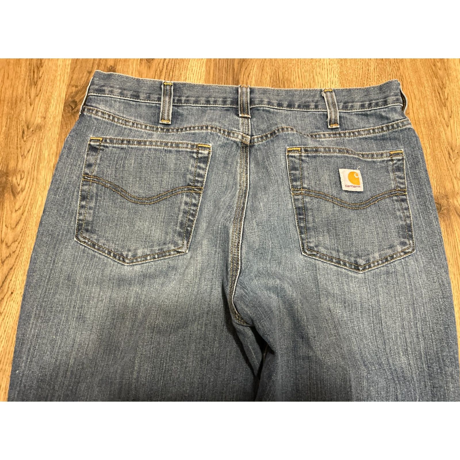 Carhartt Carhartt Jeans Men's 34x31 Blue Denim Straight Leg Pockets Regular Inseam 31in Size US 34 / EU 50 - 3 Thumbnail