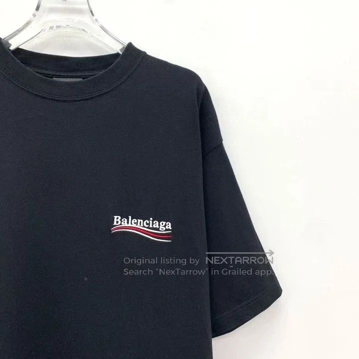 Balenciaga Balenciaga 2024 Black Logo Embroidered Cotton T. Size US M / EU 48-50 / 2 - 3 Thumbnail