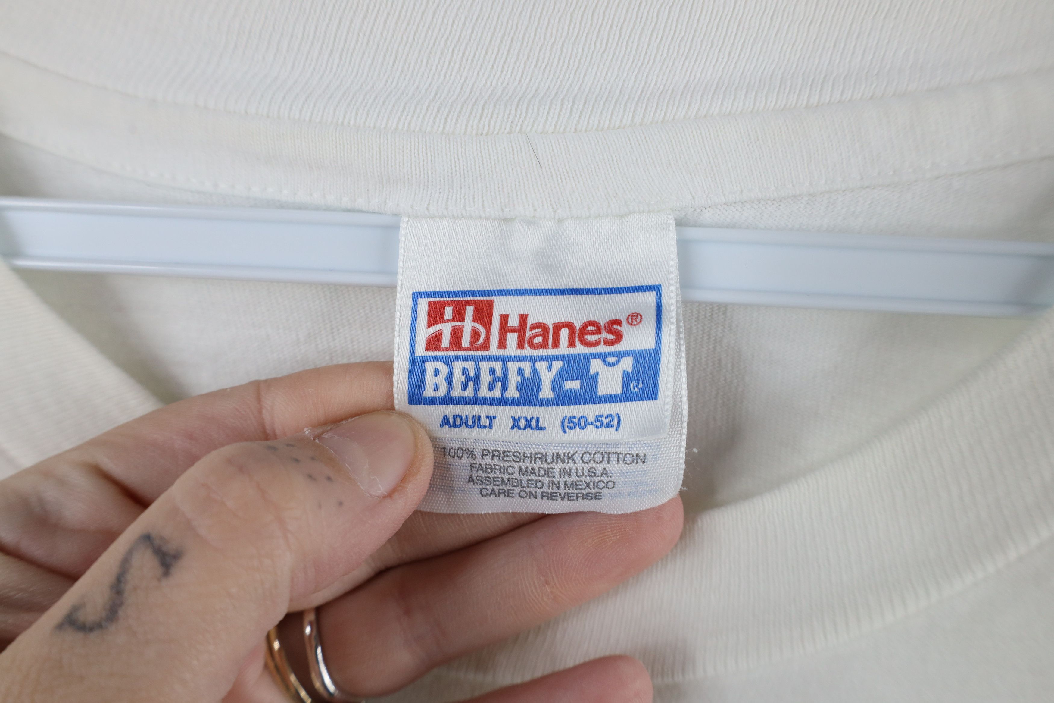Hanes × Vintage Vintage 90s Island Ohio Booga Wear Long Sleeve T-Shirt White Size US XXL / EU 58 / 5 - 9 Thumbnail