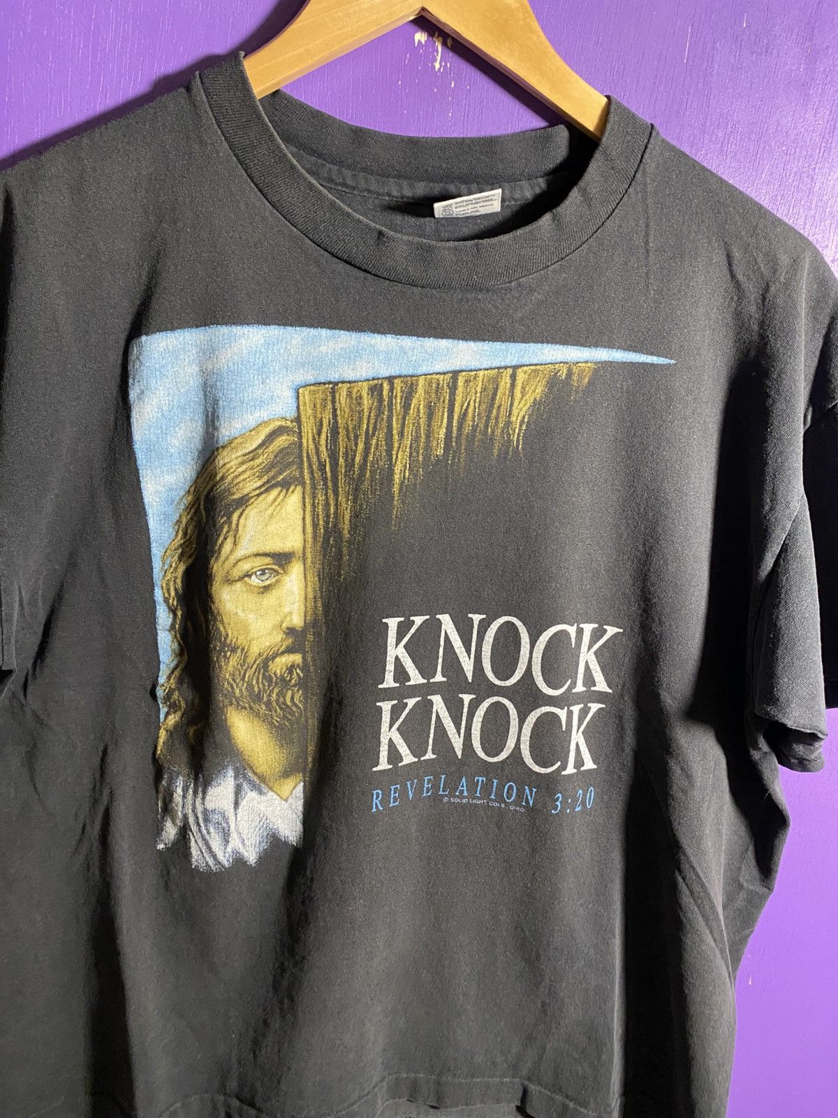 Other Vintage 90s Knock knock revelation Jesus tee Size US L / EU 52-54 / 3 - 3 Thumbnail