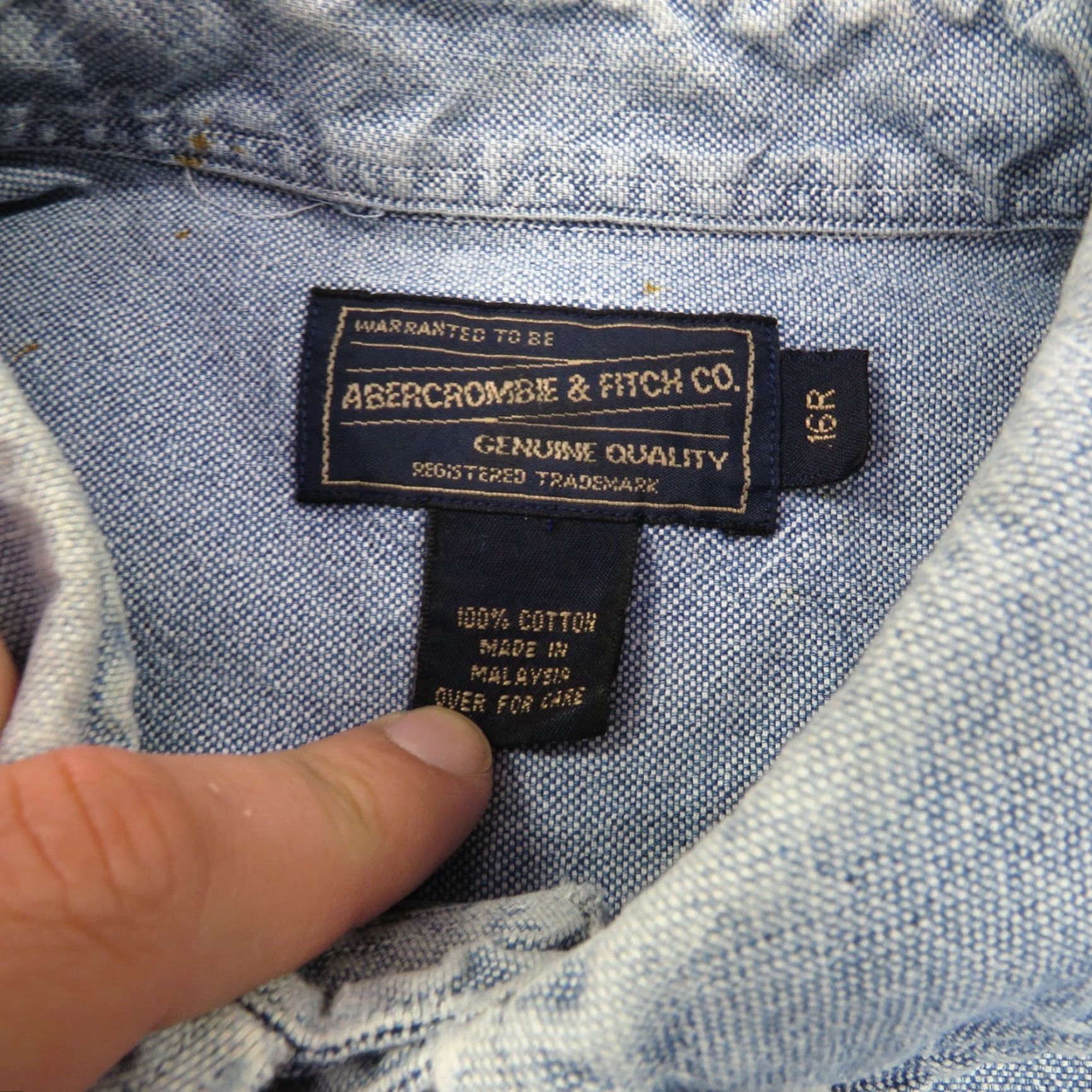 Abercrombie & Fitch VTG Abercrombie Fitch Shirt 16R XL Mens Denim Thick Heavy 90s Preppy Safari Size US XL / EU 56 / 4 - 7 Thumbnail