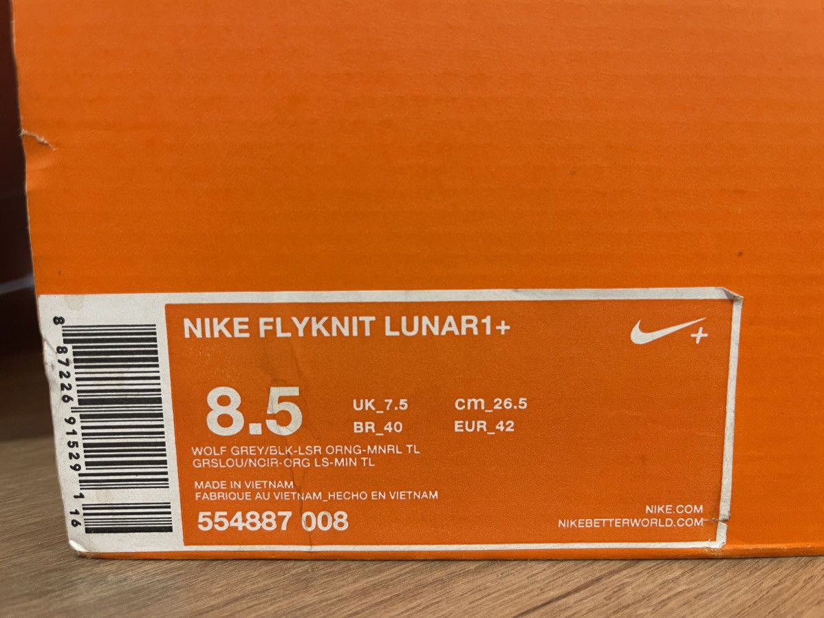 Nike NIKE FLYKNIT LUNAR1+ US 8.5 UK 7.5 EUR 42 STYLE 554887008 Size US 8.5 / EU 41-42 - 7 Thumbnail