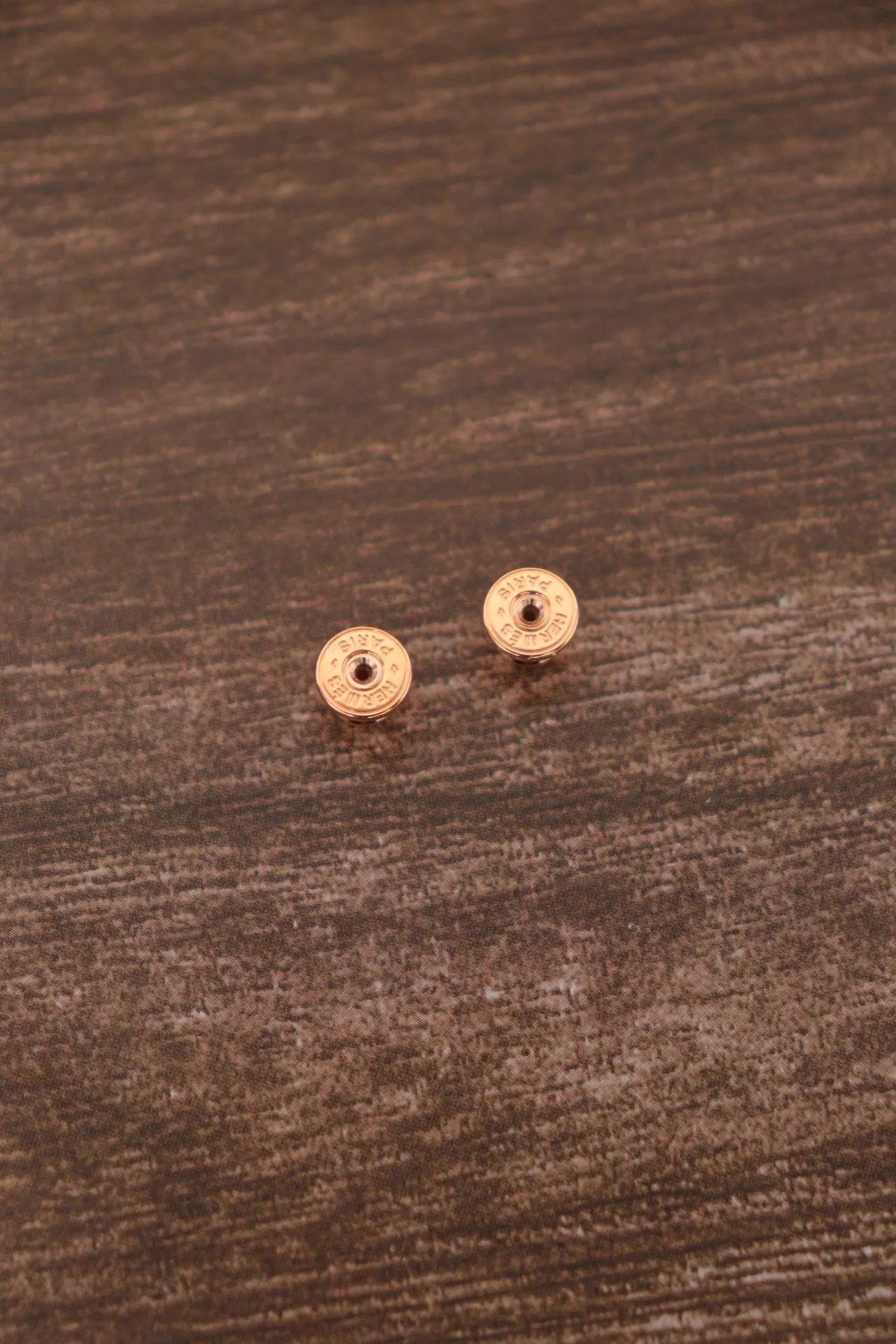Hermes Hermès Pop H Mini Earrings Milk Tea Rose Gold Size ONE SIZE - 2 Thumbnail