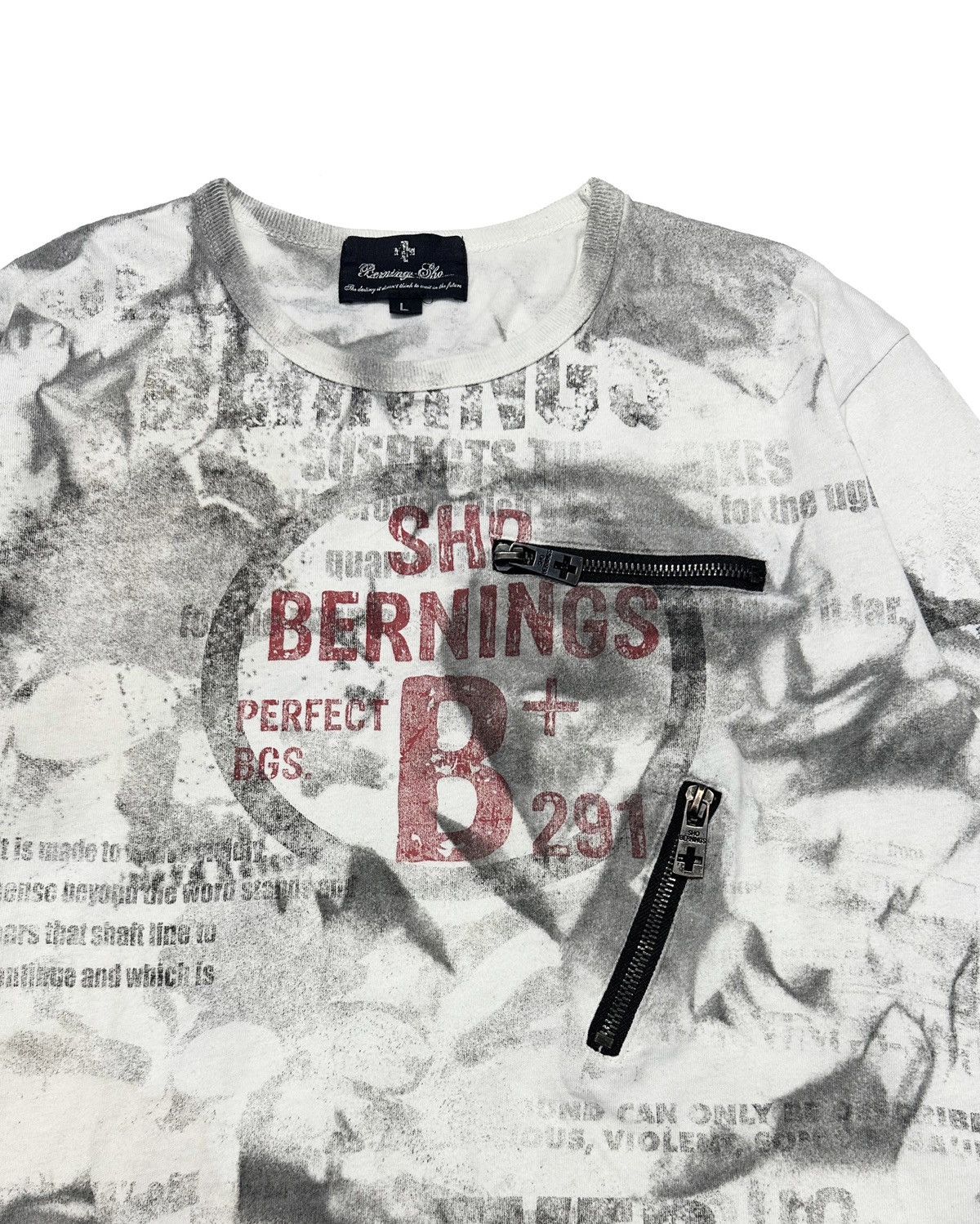 BERNINGS SHO Berning Sho Poem Pocket Zipped Longsleeve Tshirt Size US M / EU 48-50 / 2 - 3 Thumbnail