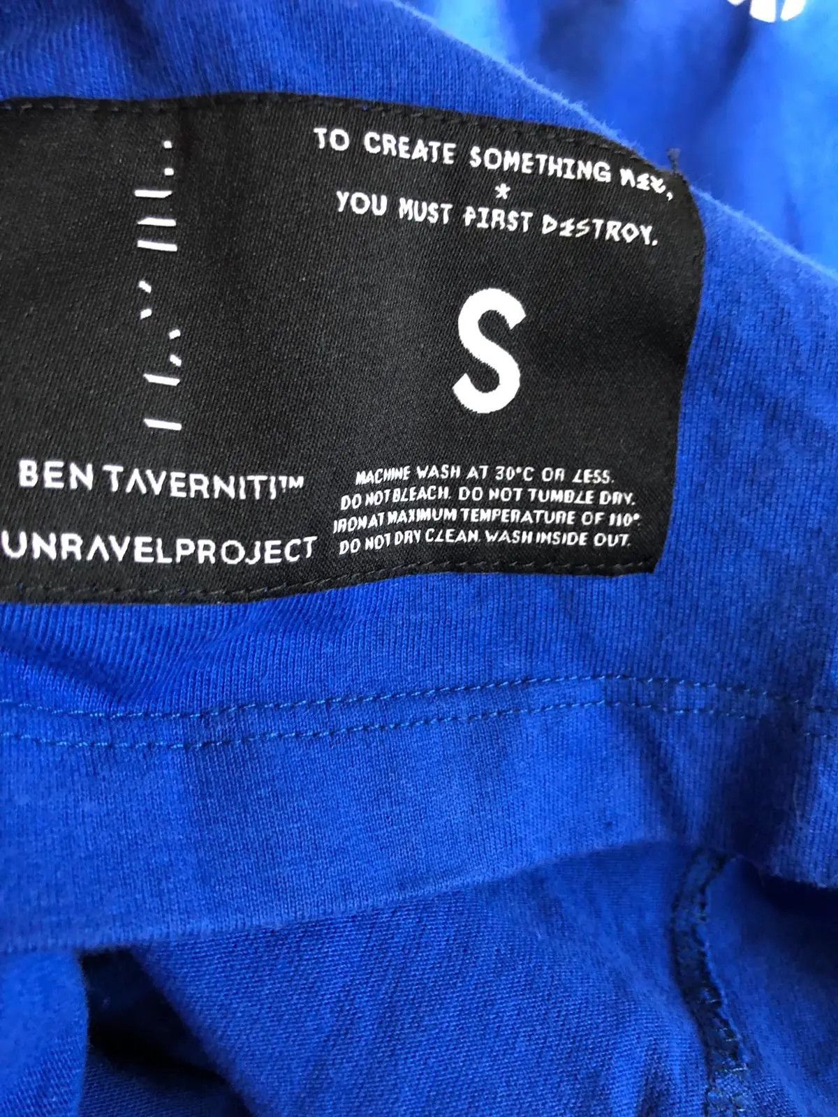 Ben Taverniti Unravel Project LS Blue Tee Size US S / EU 44-46 / 1 - 8 Thumbnail