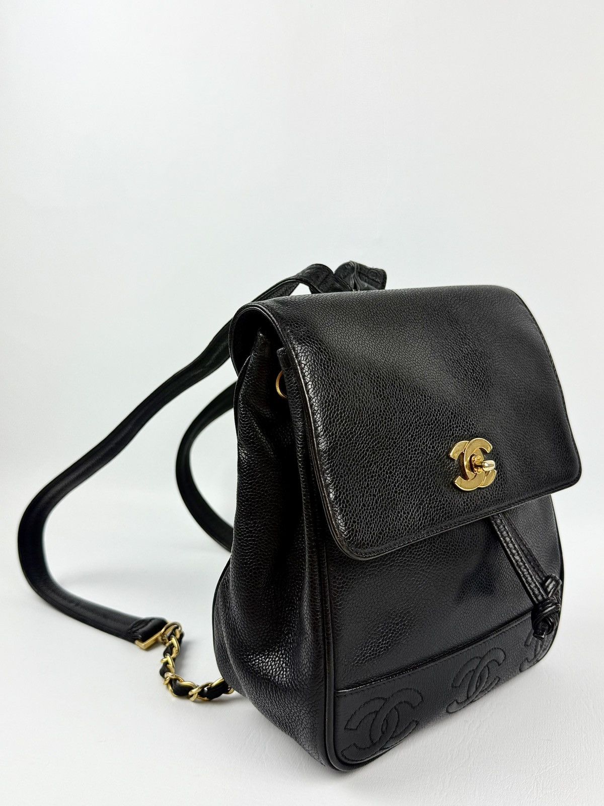 Chanel Chanel - Lagerfeld - 1994 - Triple CC - Mini Caviar Backpack Size ONE SIZE - 5 Thumbnail