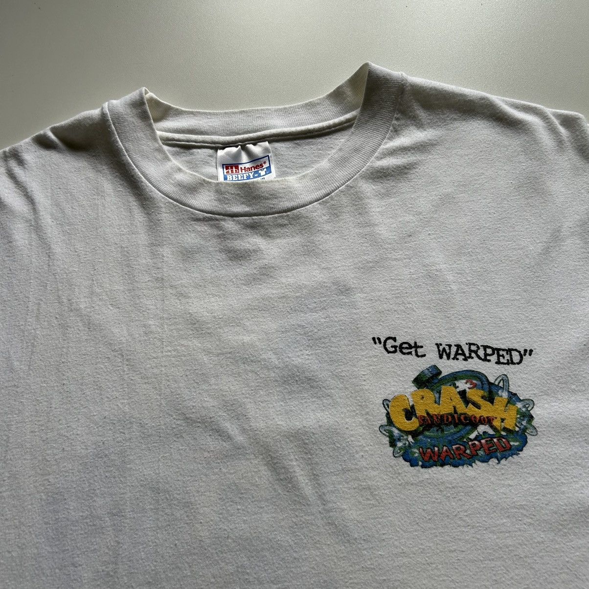Playstation × Vintage Vintage 90s Crash Bandicoot Get Warped PlayStation T Shirt Size US XL / EU 56 / 4 - 4 Thumbnail