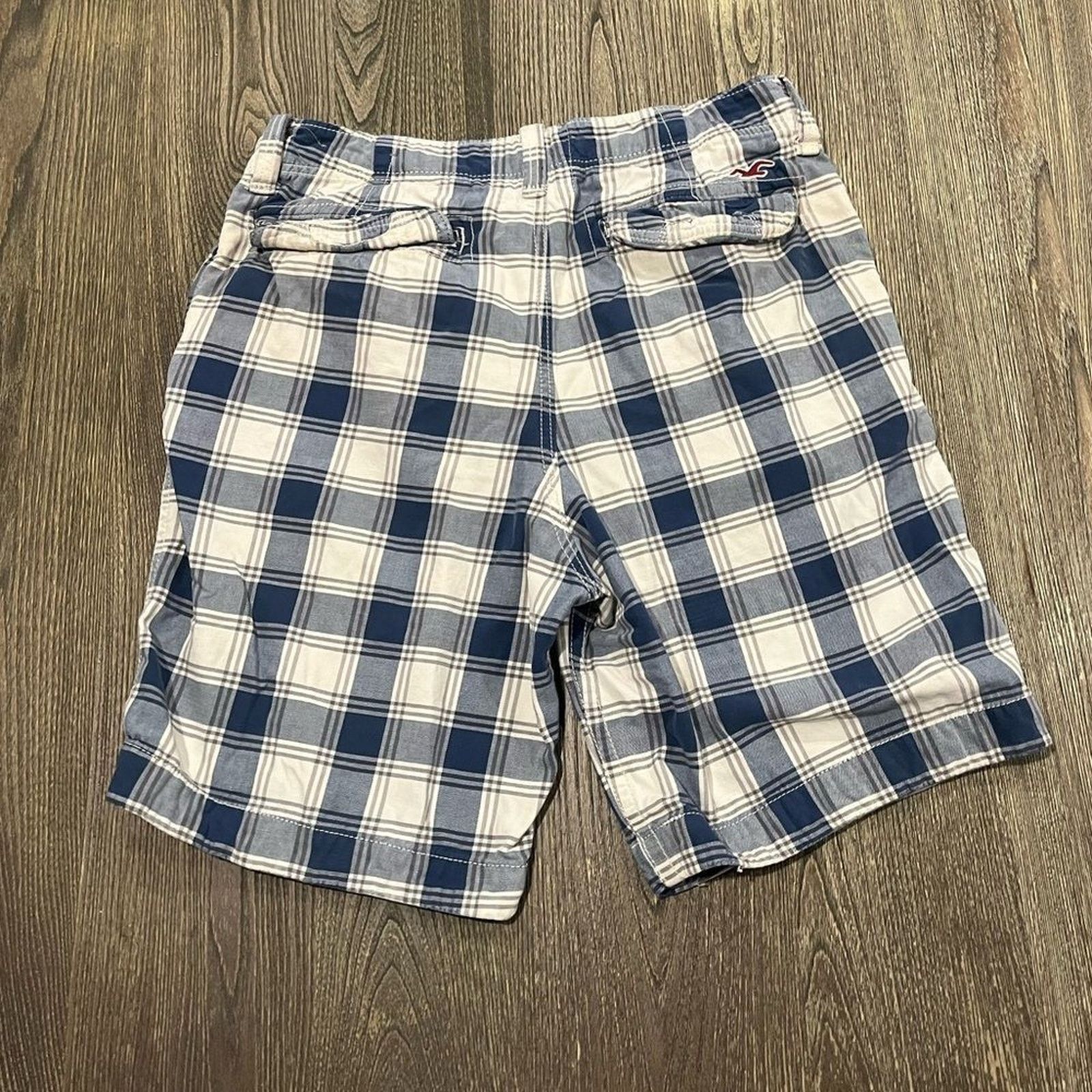 Hollister Hollister Mens Chino Shorts Plaided Mid Rise Blue White 34 Size US 34 / EU 50 - 7 Thumbnail