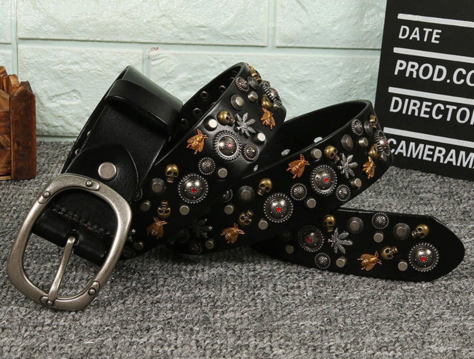 Leather Honey Bee Lock Genuine Leather Belt Size ONE SIZE - 1 Thumbnail
