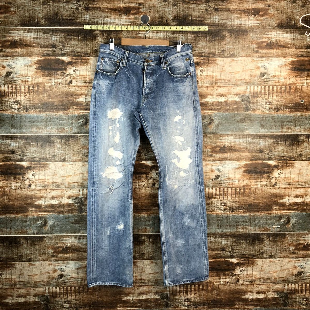 The Superior Labor DL The Superior Labor selvedge Distressed Denim Pants #A2445 Size US 32 / EU 48 - 1 Thumbnail