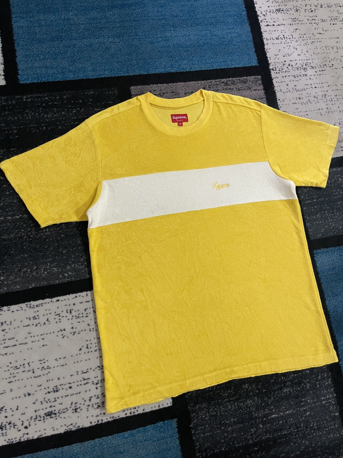 Supreme Supreme Chest Stripe Terry Top -Yellow Size US M / EU 48-50 / 2 - 4 Thumbnail