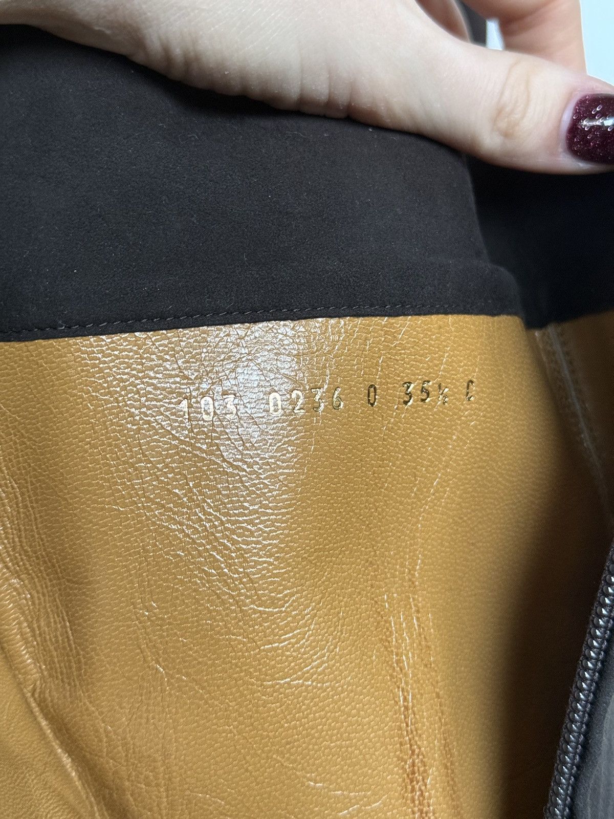 Gucci × Vintage Gucci Suede Dark Brown Riding Boots Squared Toe Heels Size US 5.5 / IT 35.5 - 11 Thumbnail