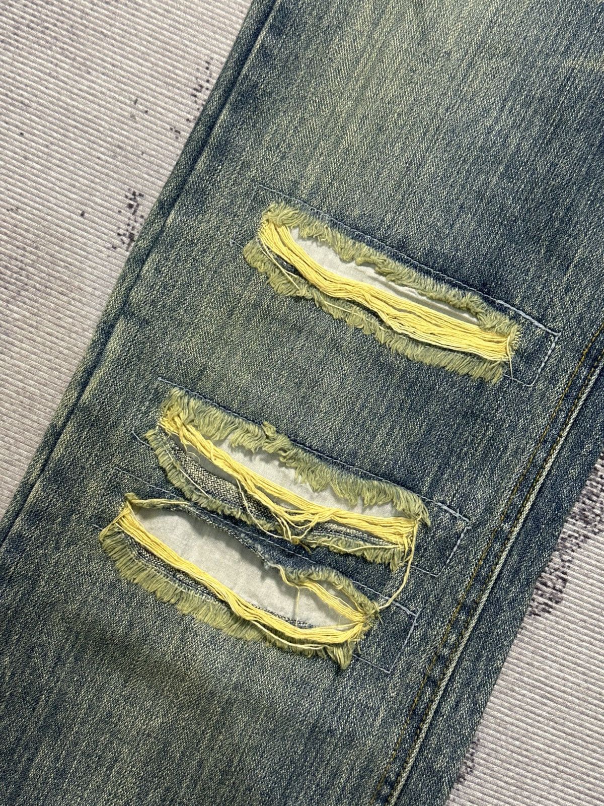 Kapital RERE Peace Distressed & Repaired Denim Y2k Style Size US 32 / EU 48 - 5 Thumbnail