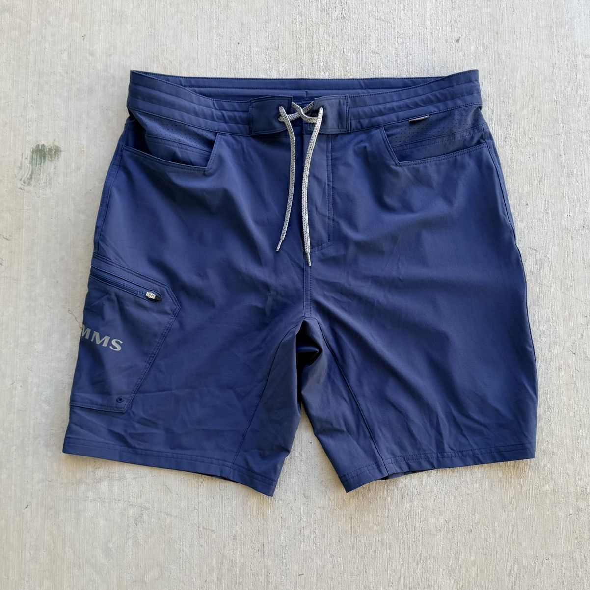 Simms Simms Solarflex Mens Solid Blue Swim Trunks Boardshorts 36 Size US 36 / EU 52 - 1 Thumbnail
