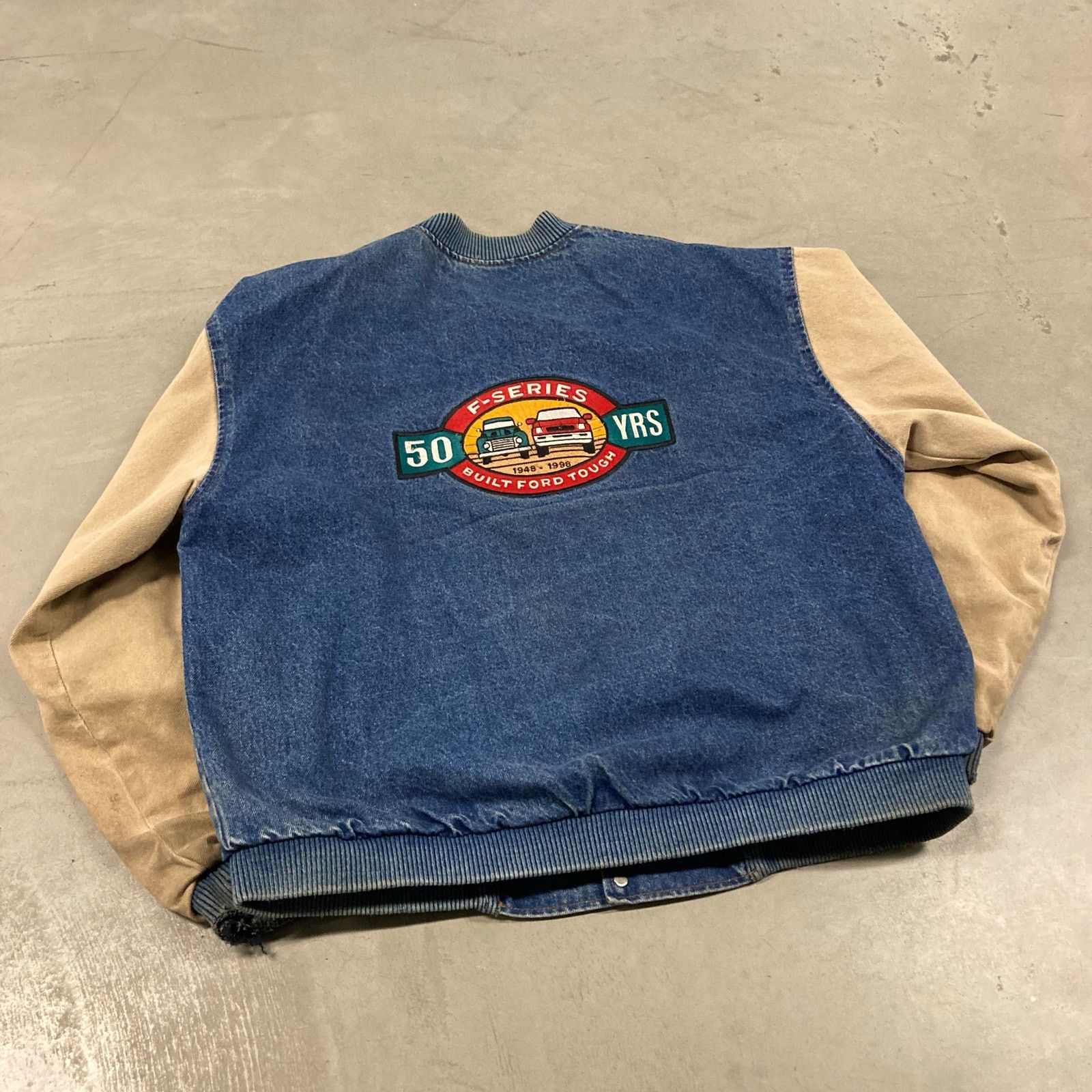 Vintage vintage denim two tone ford truck bomber jacket Size US L / EU 52-54 / 3 - 2 Thumbnail