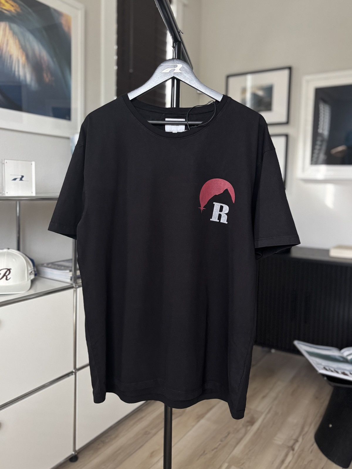 Rhude RHUDE | NEW RED BLACK MOONLIGHT GRAPHIC TEE Size US S / EU 44-46 / 1 - 3 Thumbnail