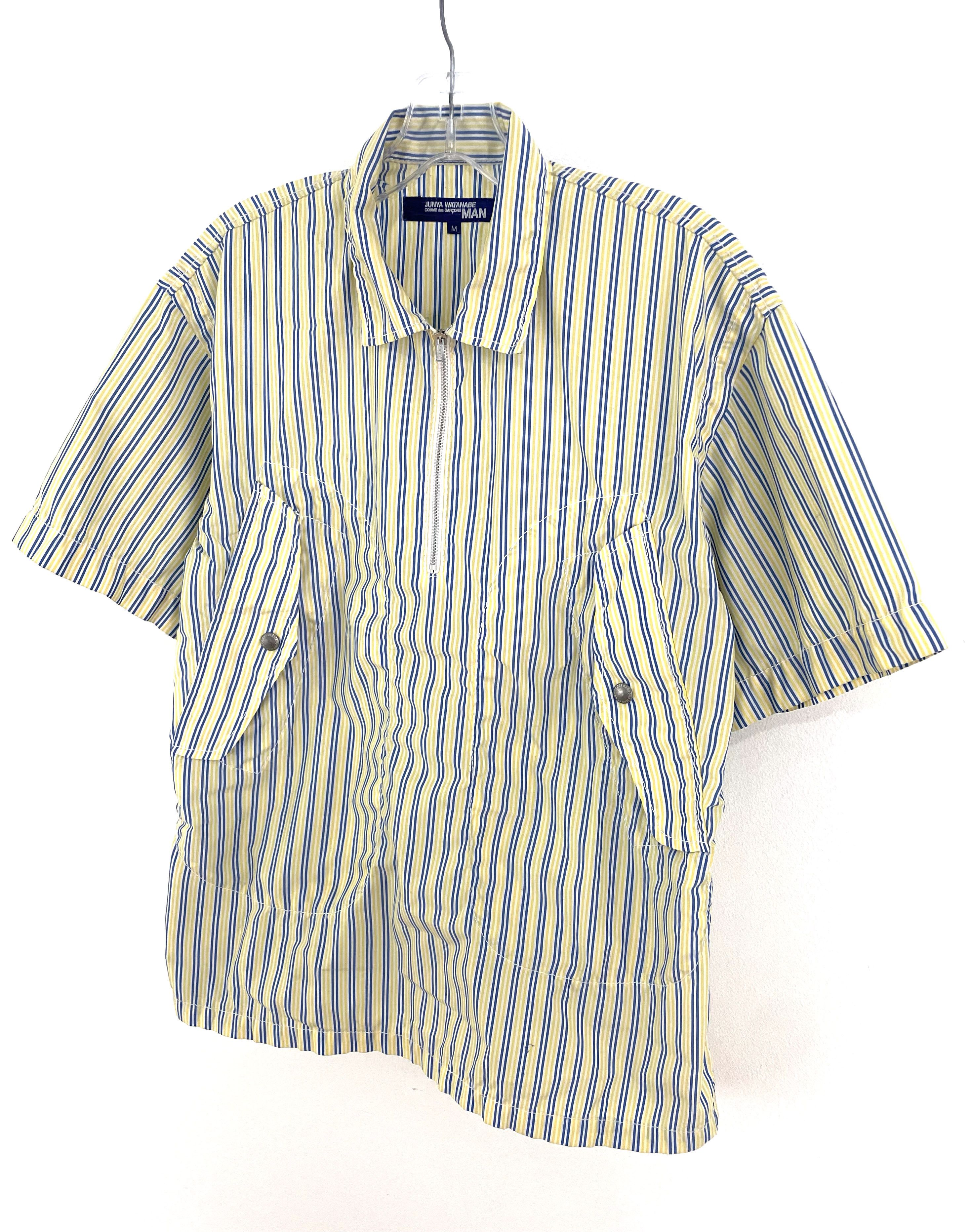 Junya Watanabe 2004 Striped Zip Shirt Size US M / EU 48-50 / 2 - 2 Thumbnail