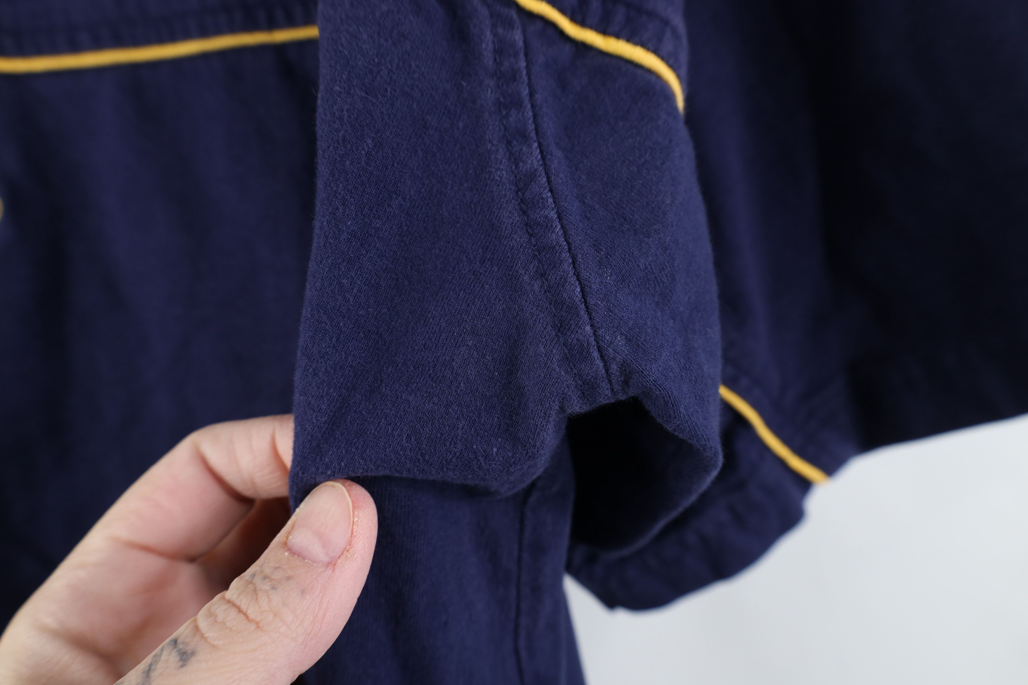Vintage Vintage 90s University of Michigan Rugby Polo Shirt Blue Size US L / EU 52-54 / 3 - 8 Thumbnail