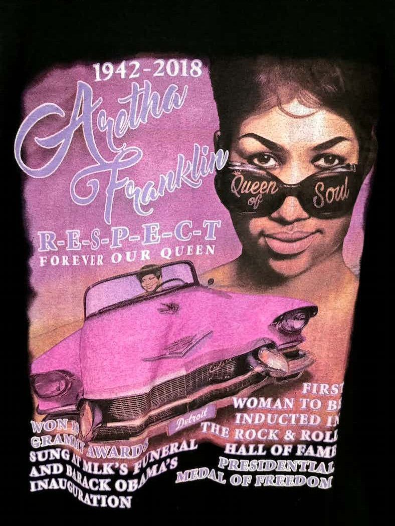 Fruit Of The Loom vintage t shirt Aretha Franklin Size US XL / EU 56 / 4 - 3 Thumbnail