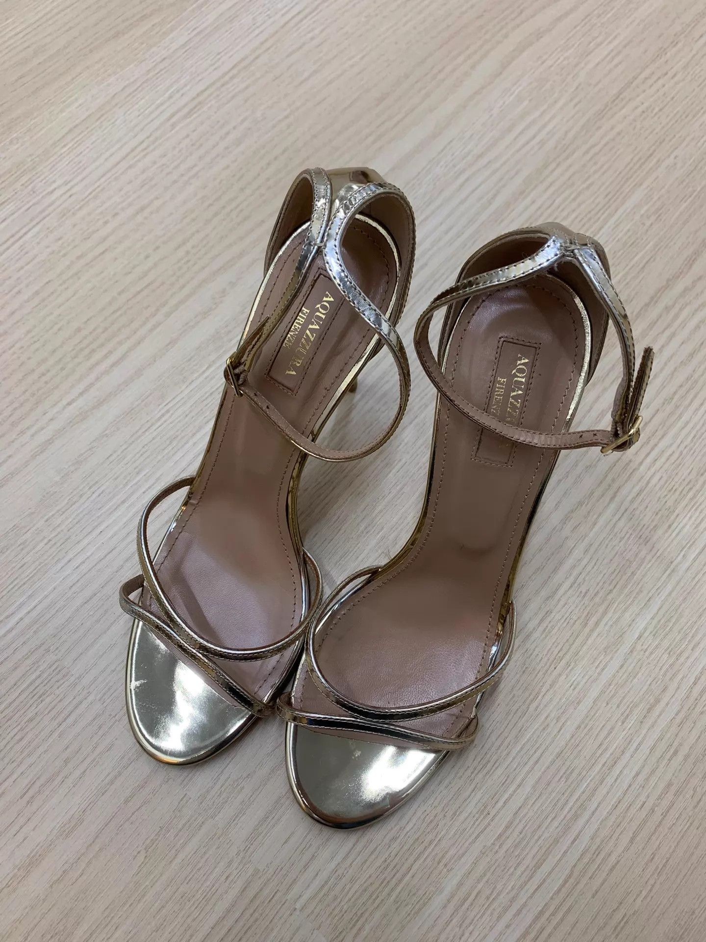 Aquazzura Aquazzura Golden Pineapple Gold Heels Size 39 New Size US 8.5 / IT 38.5 - 1 Thumbnail
