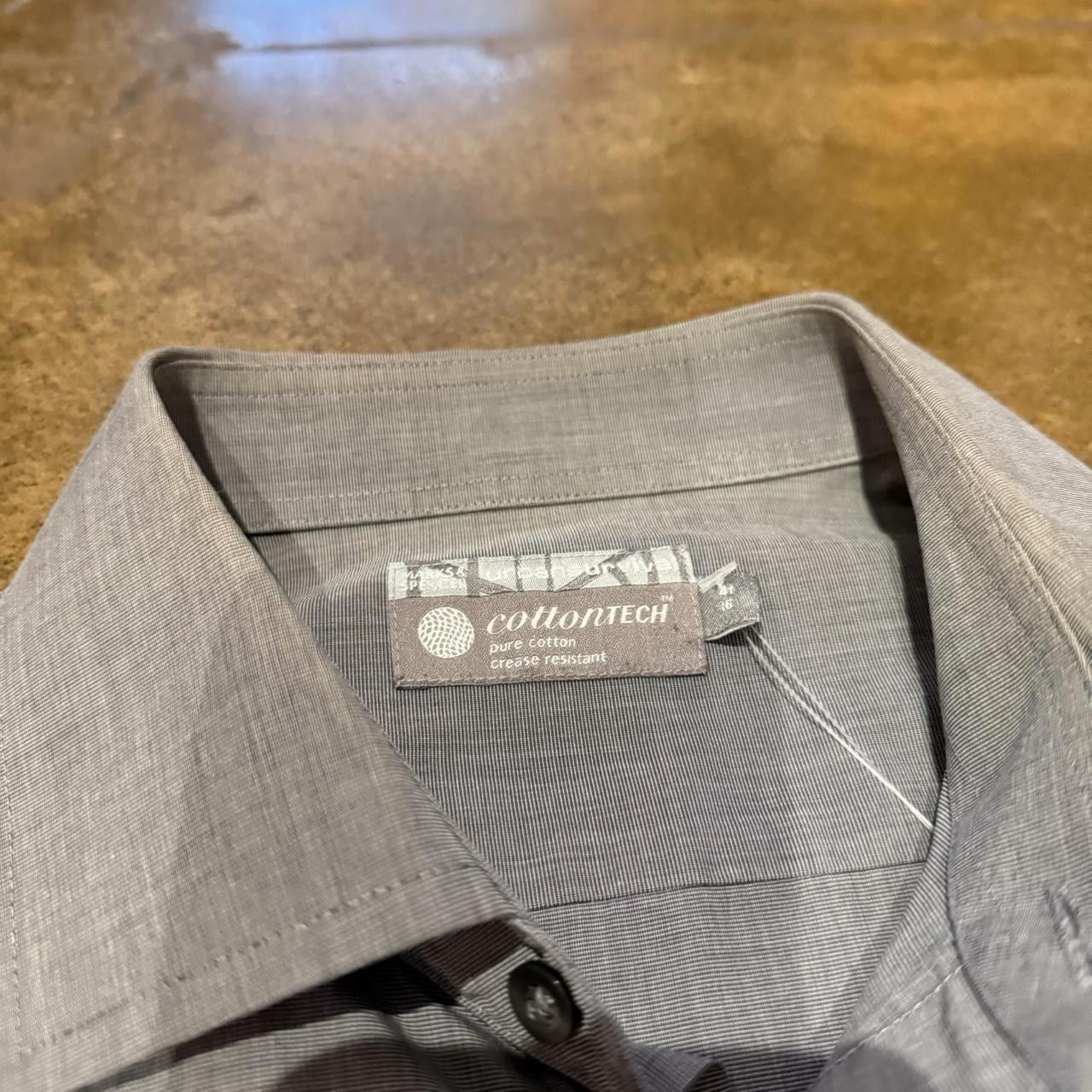 Designer Grey Cottontech Button Up Size US L / EU 52-54 / 3 - 4 Thumbnail