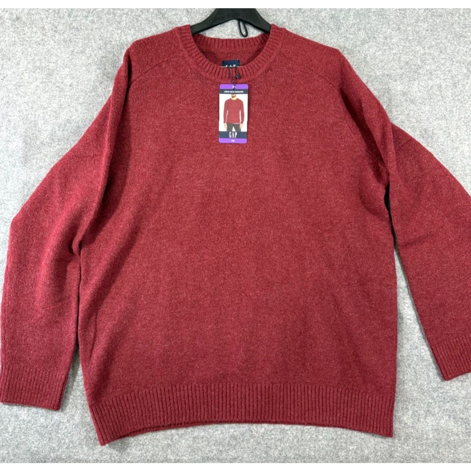 Gap VINTAGE Gap Sweater Mens 2XL Red Wool Blend Stretch Crew Neck Raglan Sleeve NWT Size US XXL / EU 58 / 5 - 2 Thumbnail