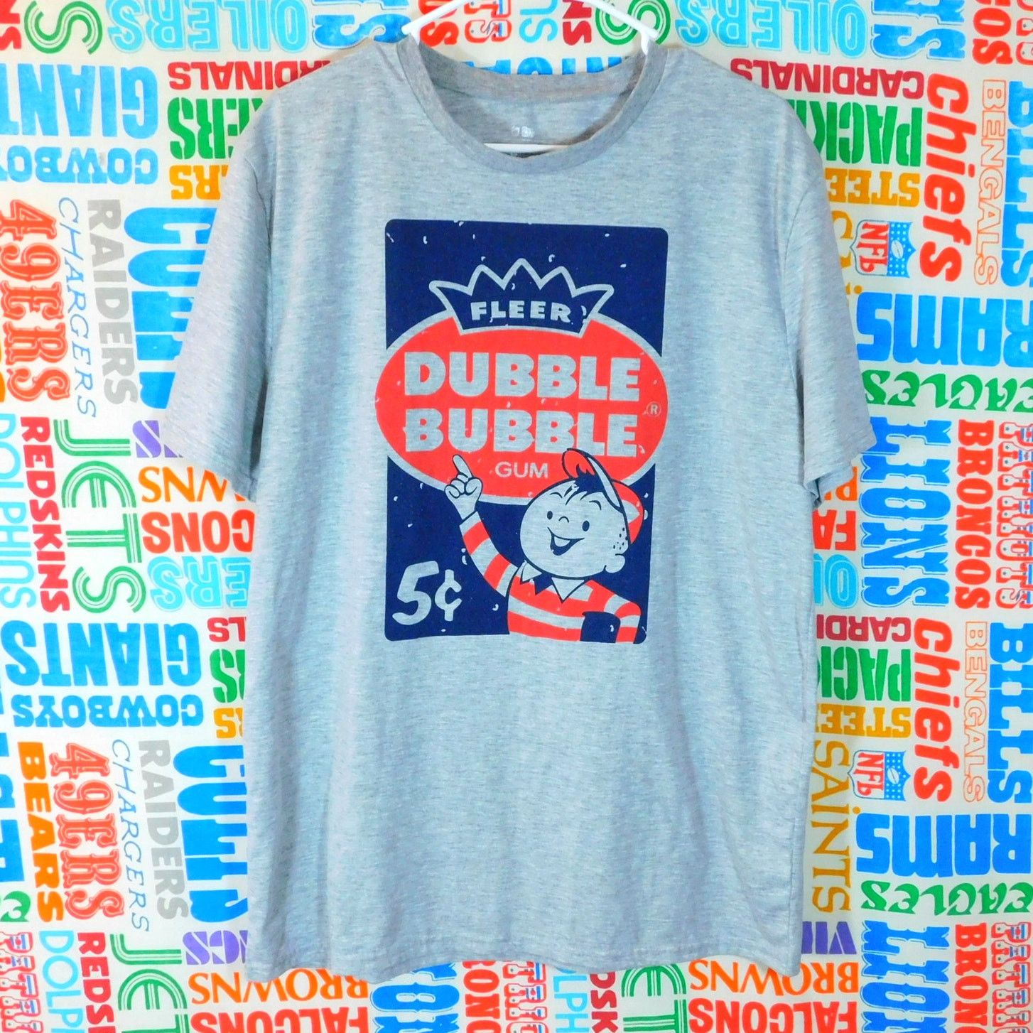 Hanes Fleer Dubble Bubble Gum Logo T Shirt Size XL Gray Size US XL / EU 56 / 4 - 1 Thumbnail