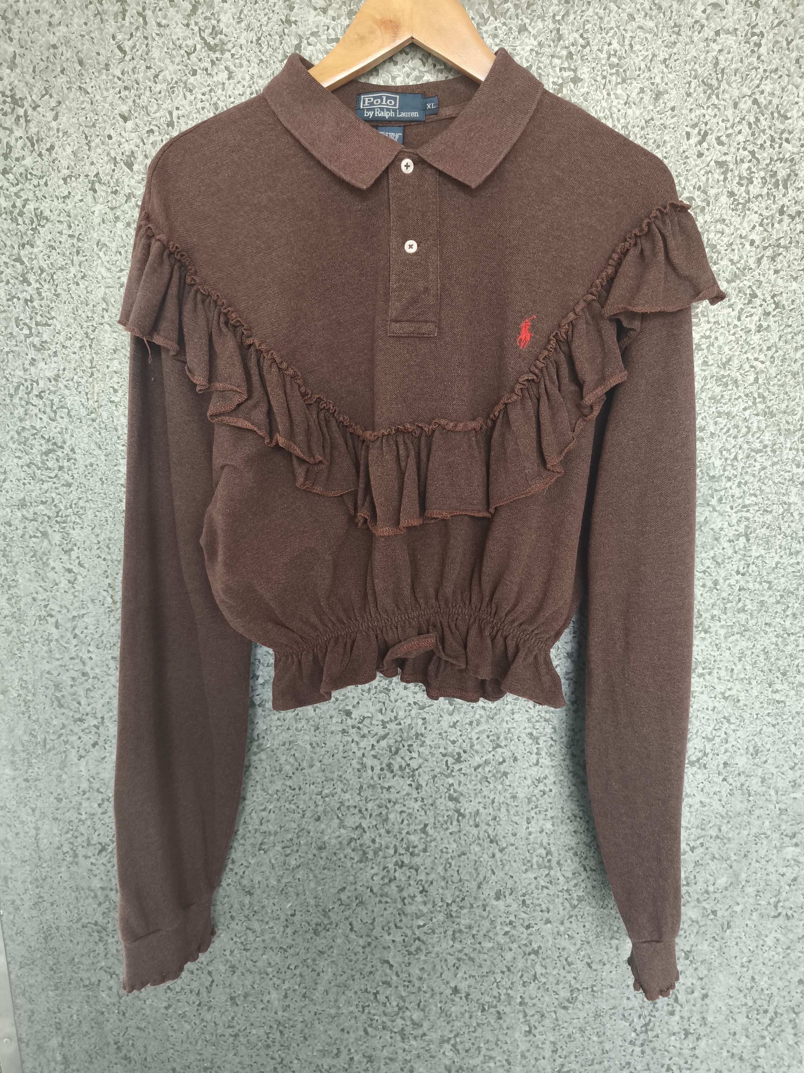 Polo Ralph Lauren 🔥 Polo Ralph Lauren Crop Top Rare Design Size L / US 10 / IT 46 - 2 Thumbnail