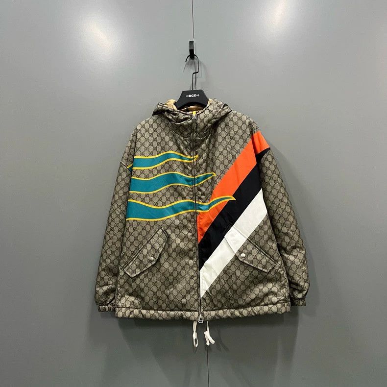 Gucci Gucci Full print old flower striped hooded jacket 2502-Next Size US M / EU 48-50 / 2 - 1 Thumbnail