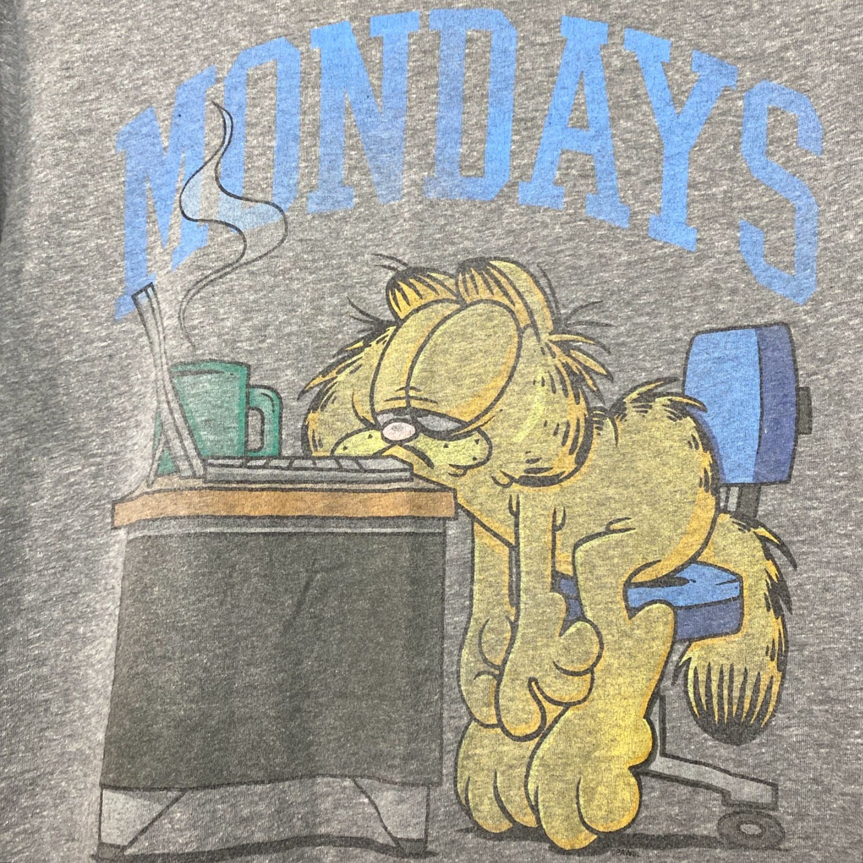 Old Navy VINTAGE Garfield T Shirt Adult Size Large Heathered Grey Y2K Old Navy L Size US L / EU 52-54 / 3 - 2 Thumbnail