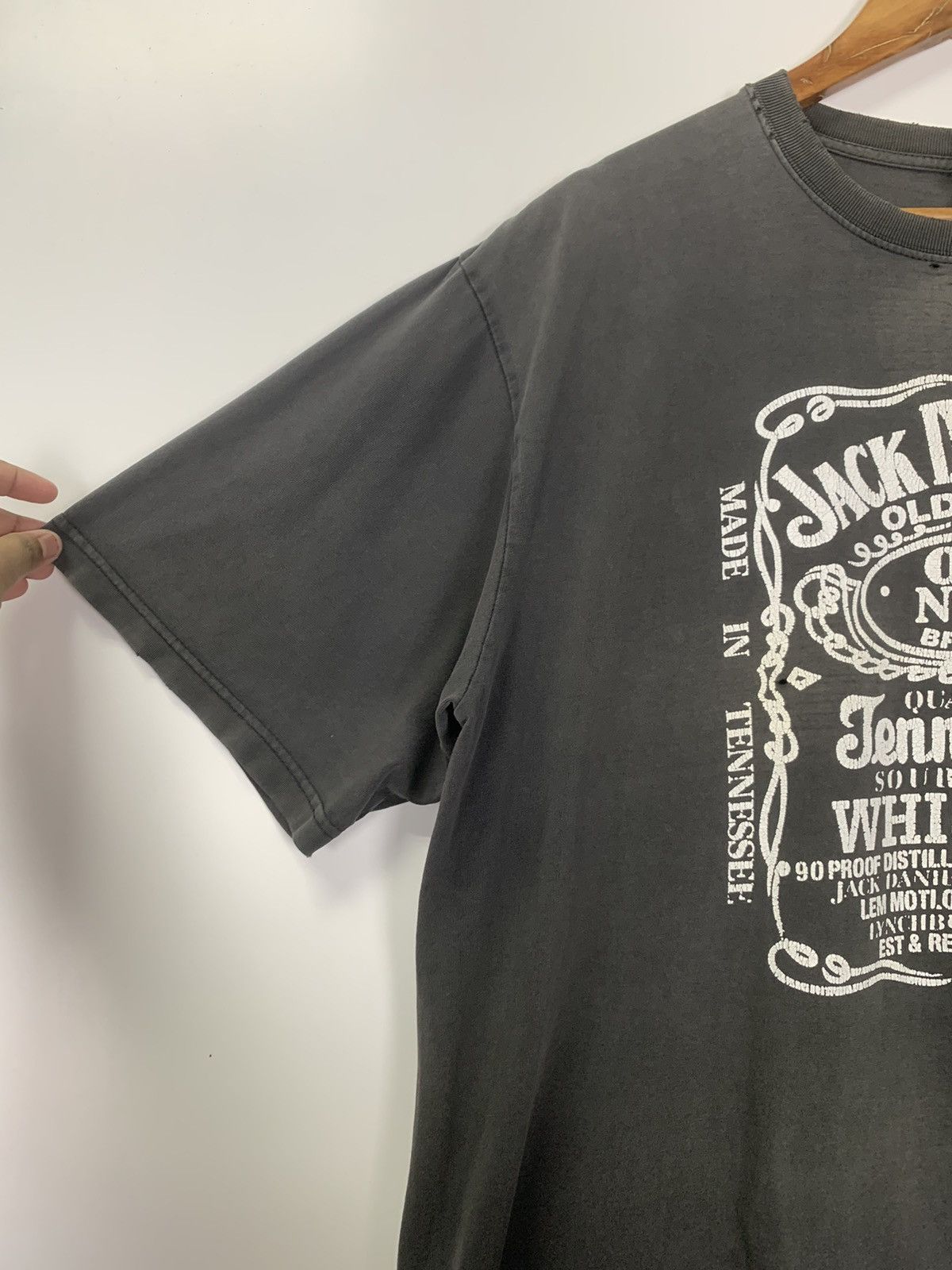 Vintage Vintage 90s Jack Deniels distress T-shirt Size US L / EU 52-54 / 3 - 6 Thumbnail