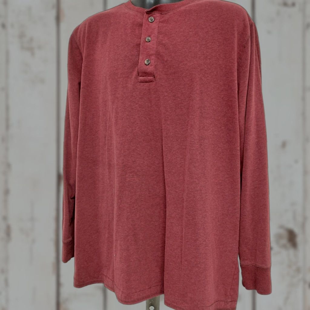 Vintage Outdoor Life Sueded Henley Shirt Men L Burnt Red Long Sleeve Button Shirt HENLEY Outdoor Life Size US L / EU 52-54 / 3 - 1 Thumbnail